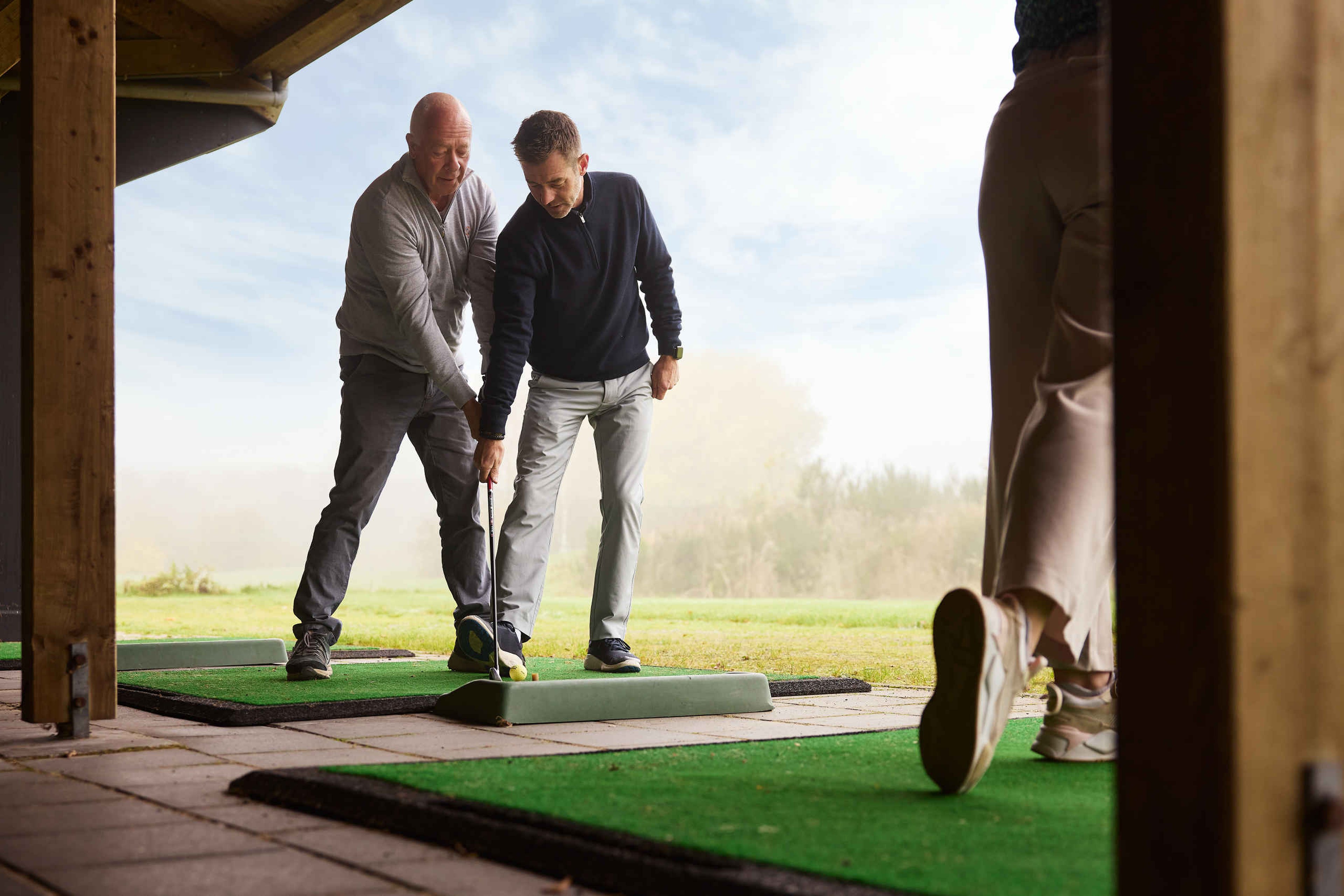 Golf instructeur driving range oefenen Golf de Gulbergen