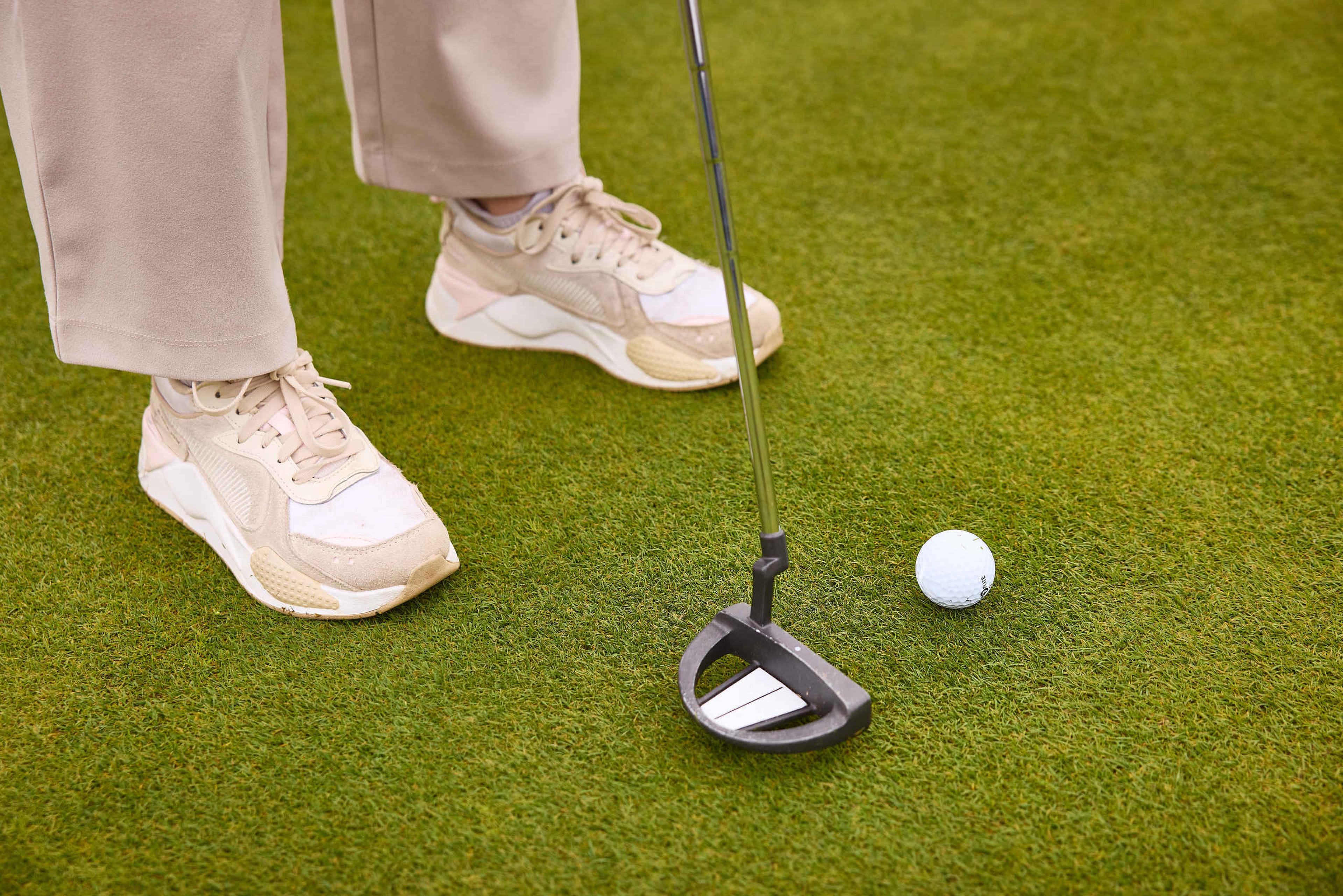 Herfst close-up golf grote puttinggreen Golf de Gulbergen