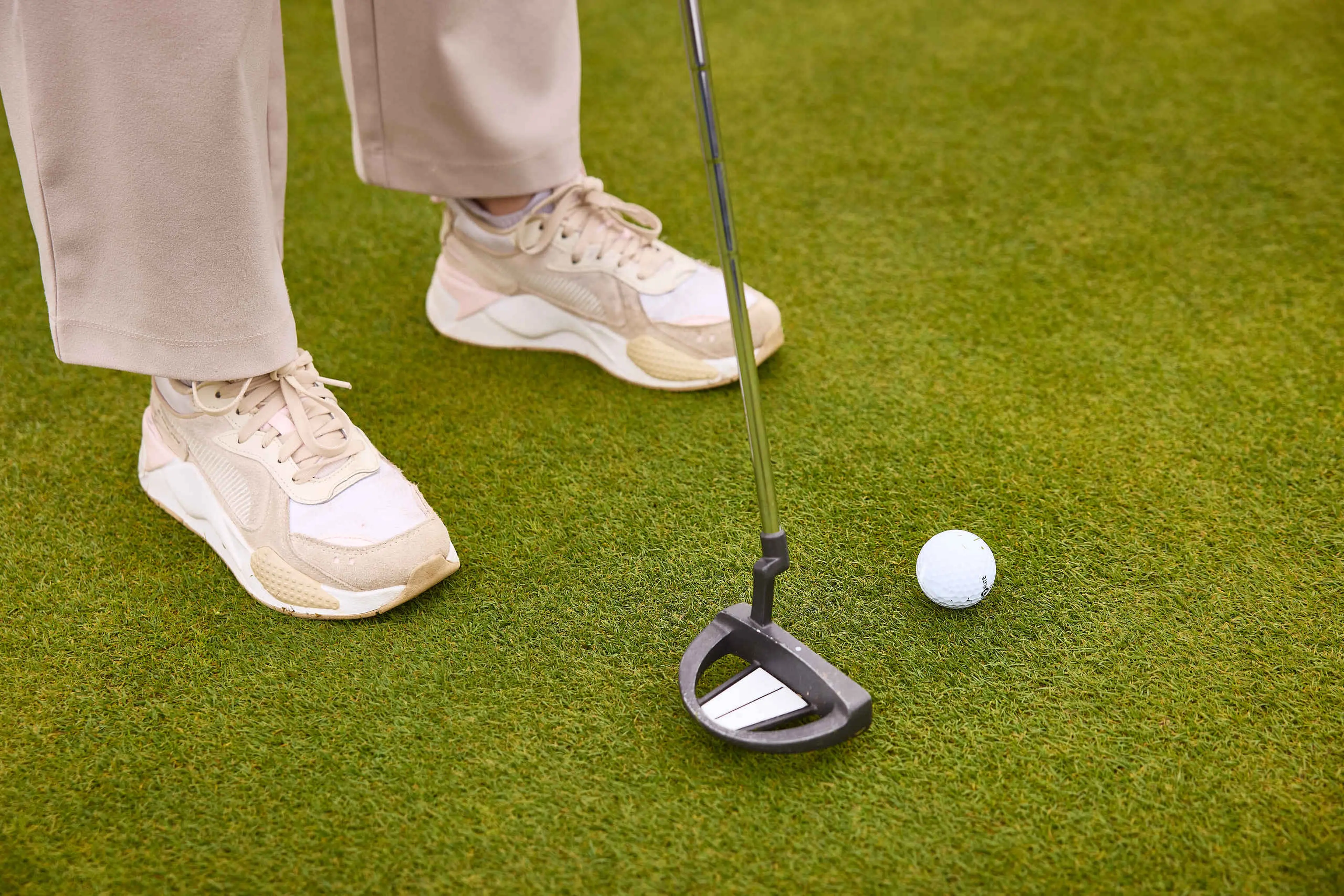 Herfst close-up golf grote puttinggreen Golf de Gulbergen