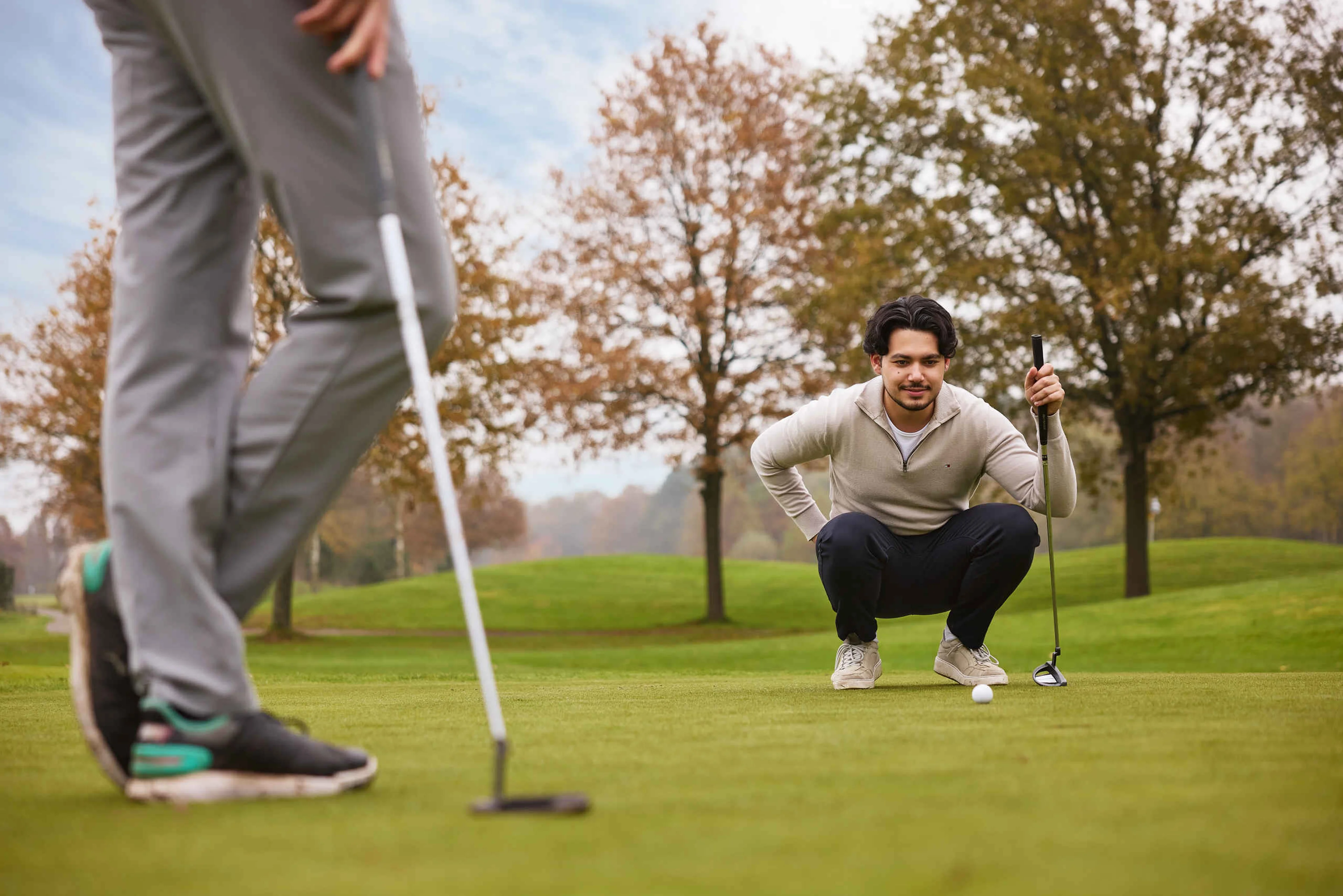 Mannen op de Libellenbaan bij Golf de Gulbergen