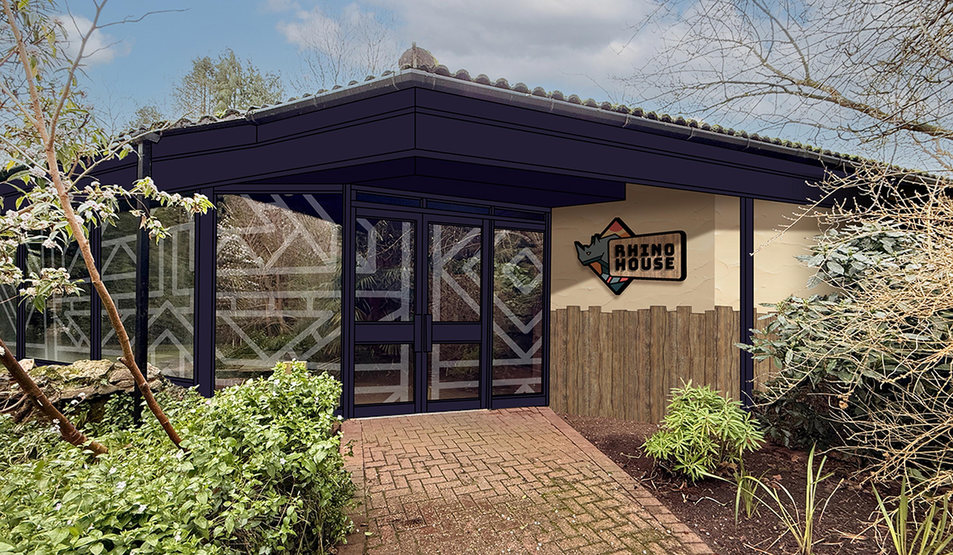 Artistic rendering of how the new Rhino House at Paignton Zoo is expected to look