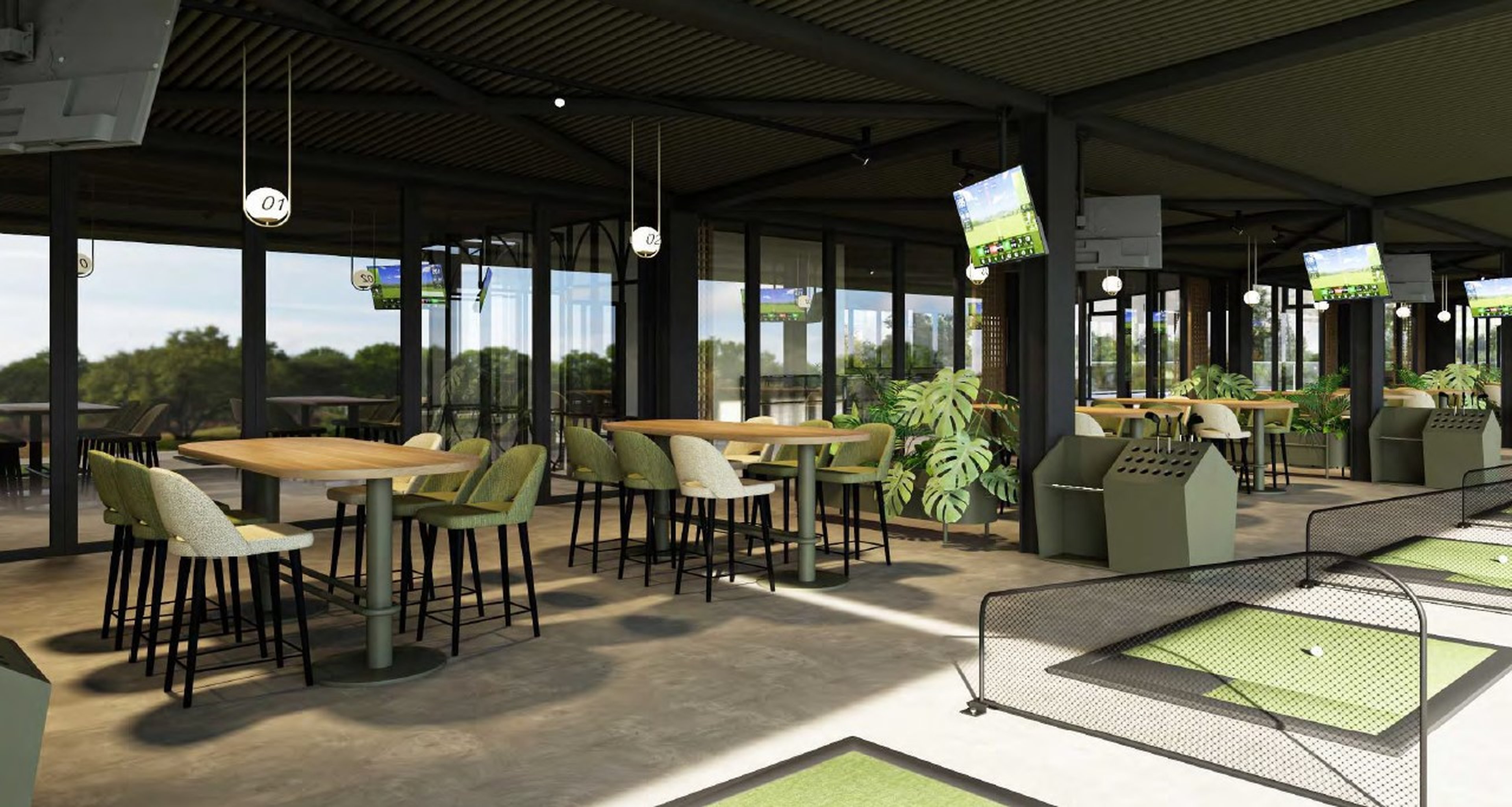 Een render van het interieur bij Golf De Gulbergen