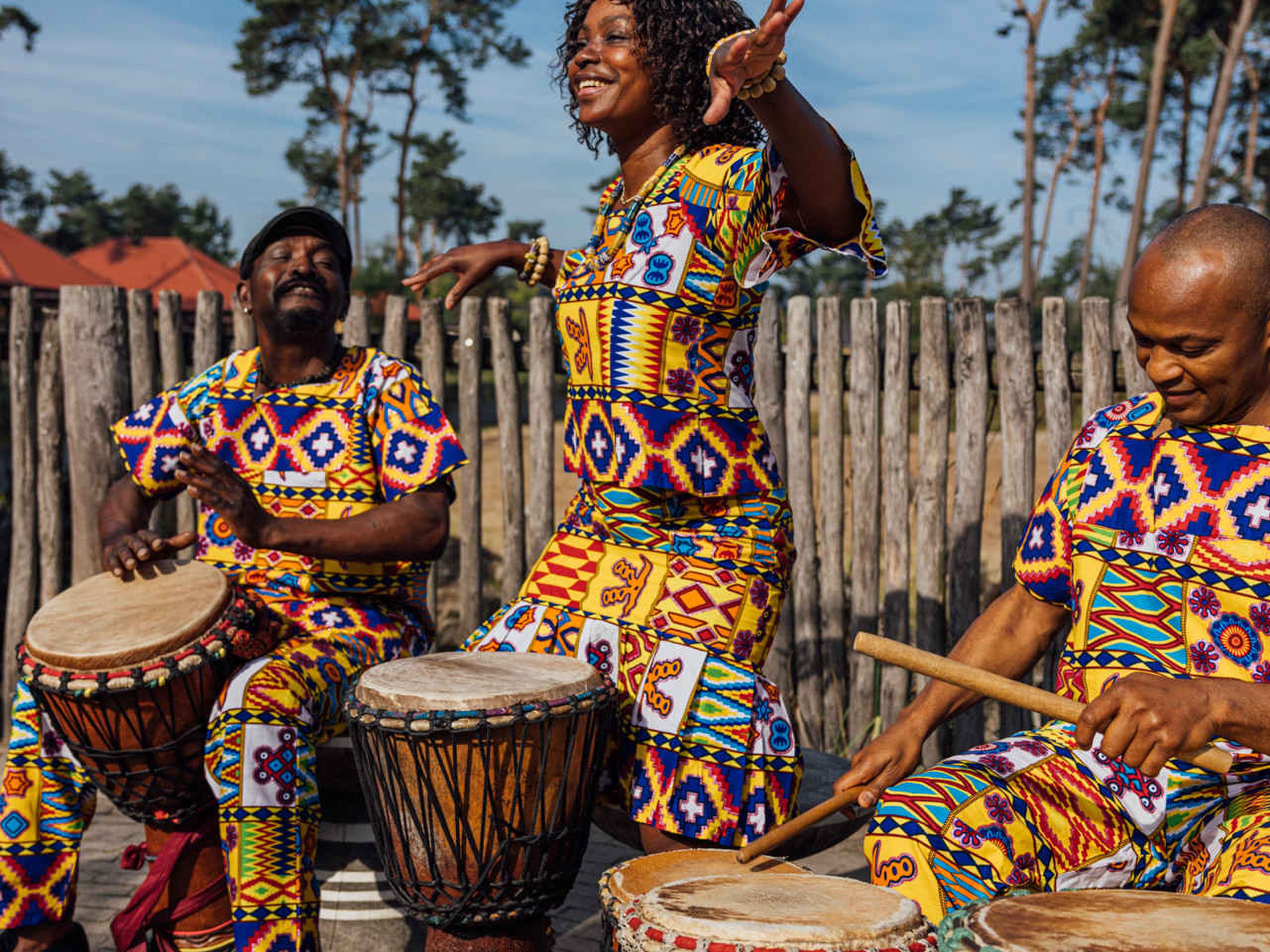 Djembe workshop met muzikanten in Safaripark Beekse Bergen