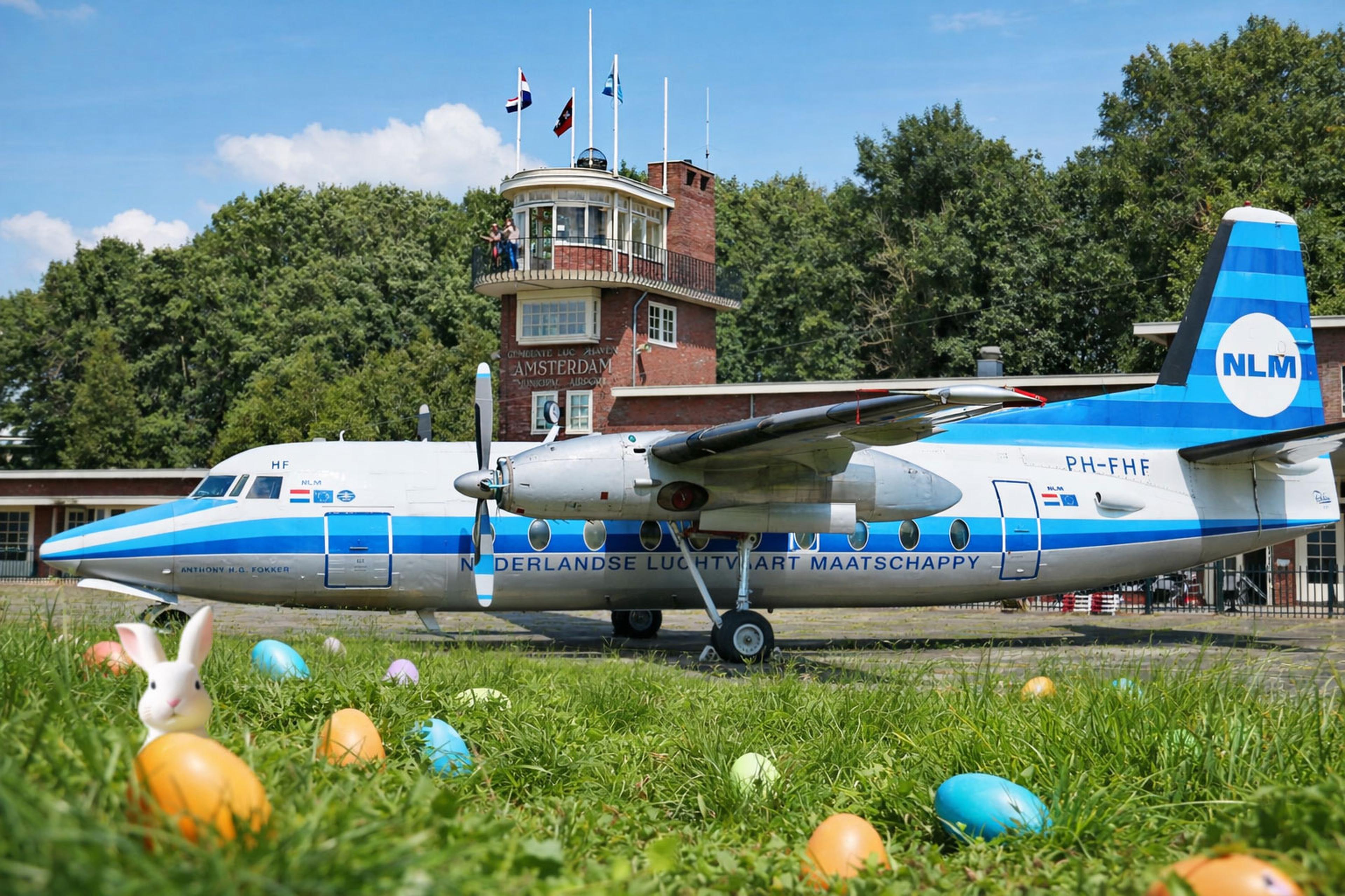 Paasbrunch beeld met een paashaas bij Aviodrome