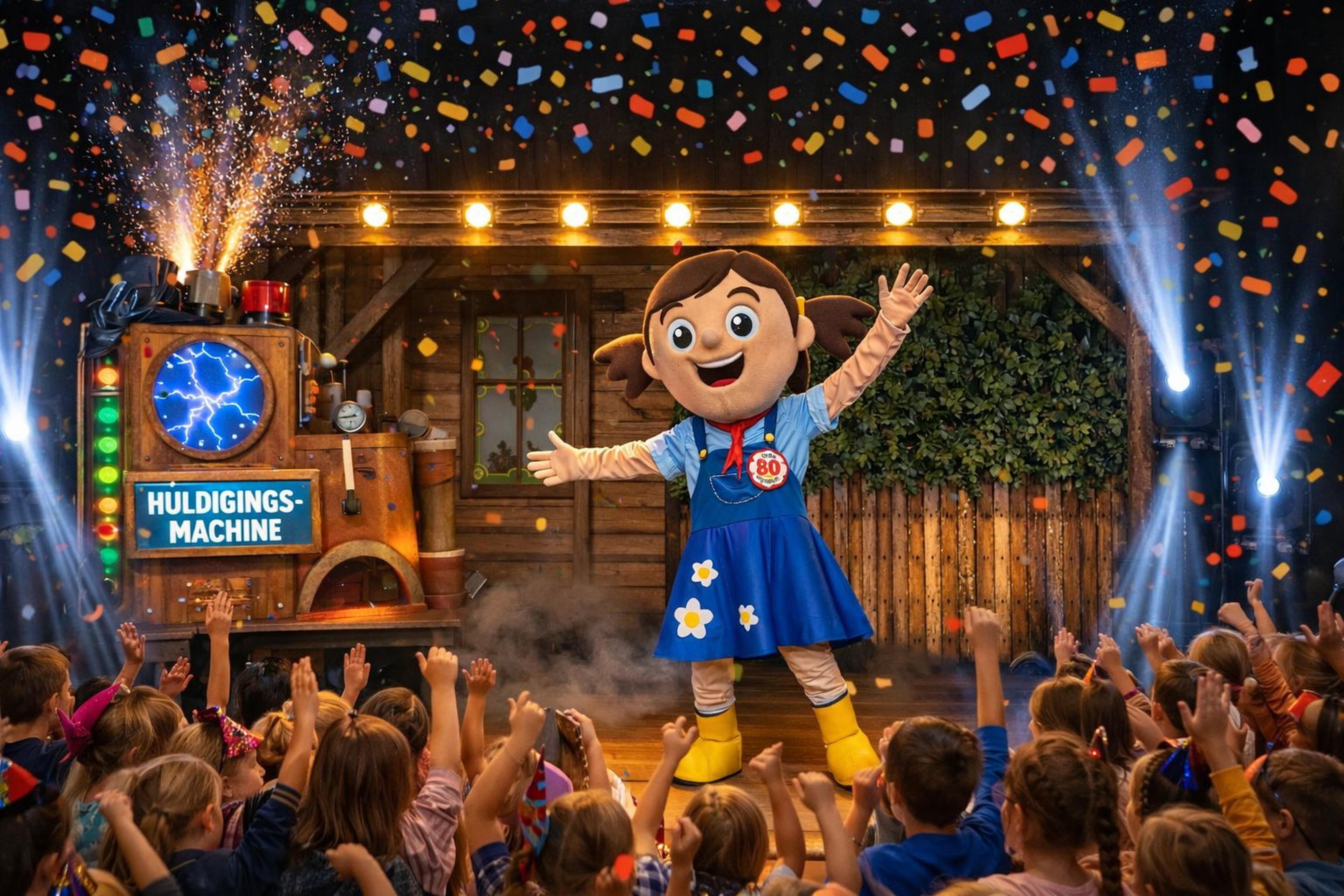 De grote huldigingsshow van Bo en de Beestenbende bij Vakantiepark Dierenbos.