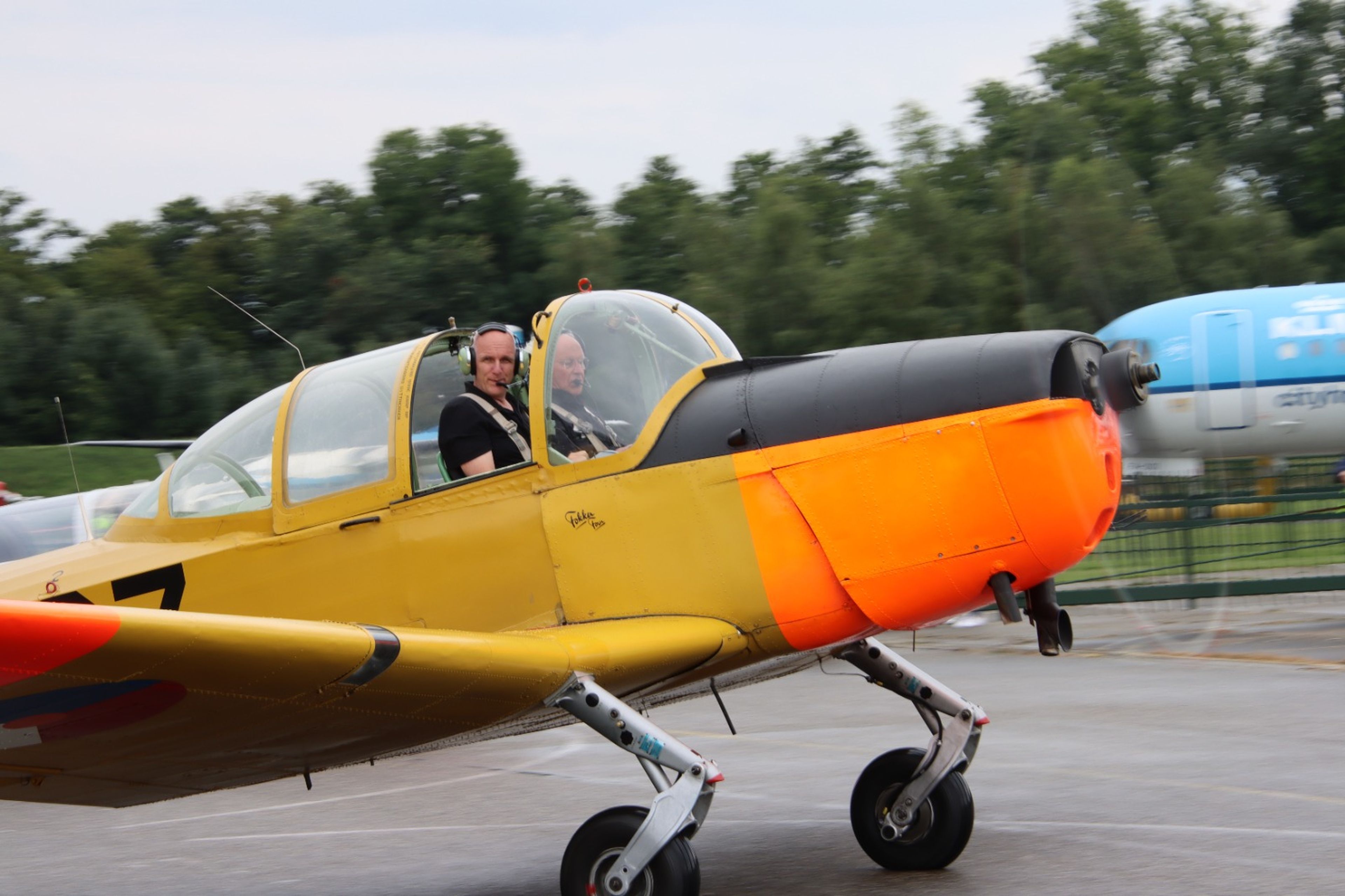 Een van de vliegtuigen tijdens De Fly-In trainers bij Aviodrome