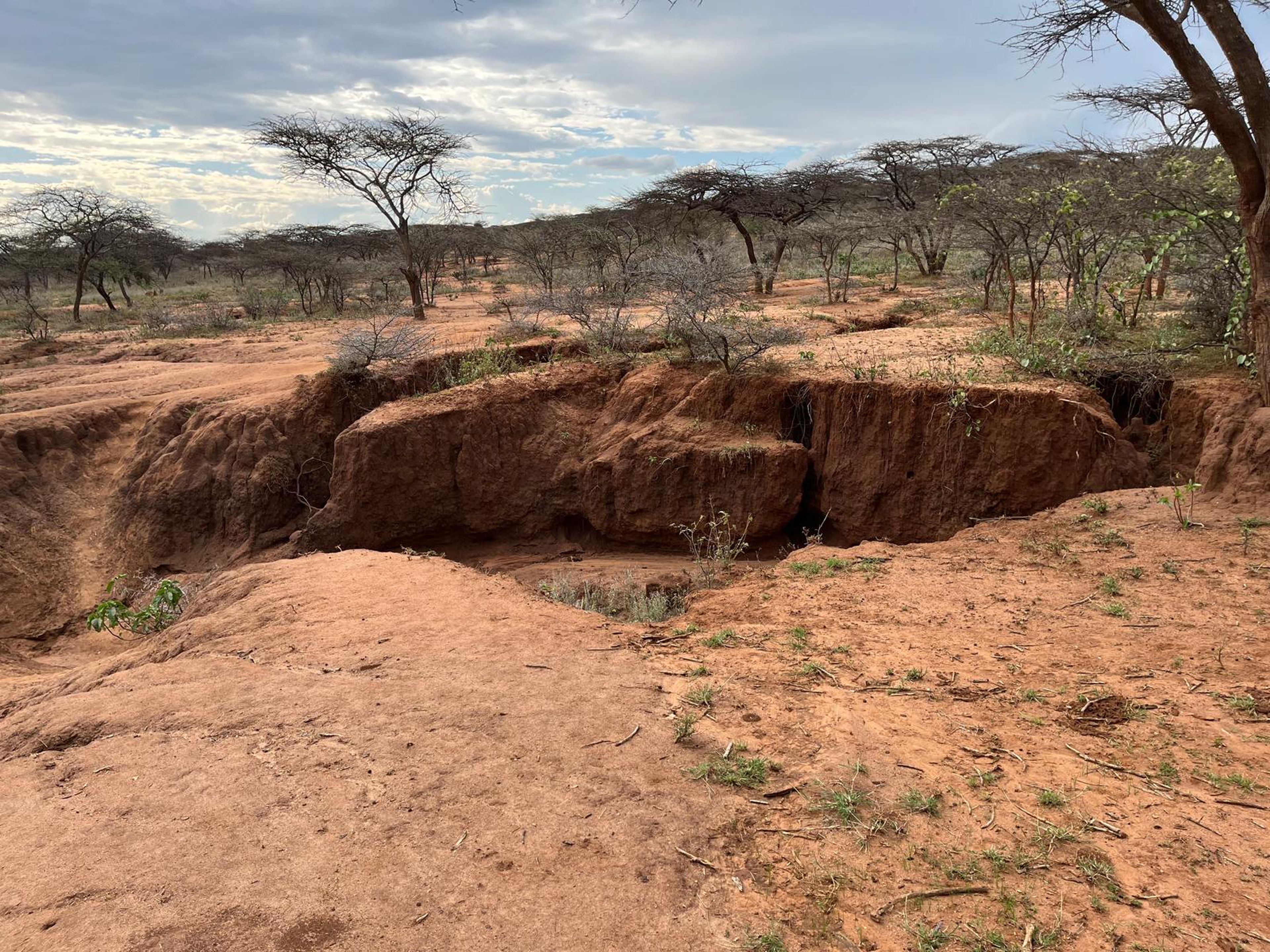 Een erosion gully in Kenia.