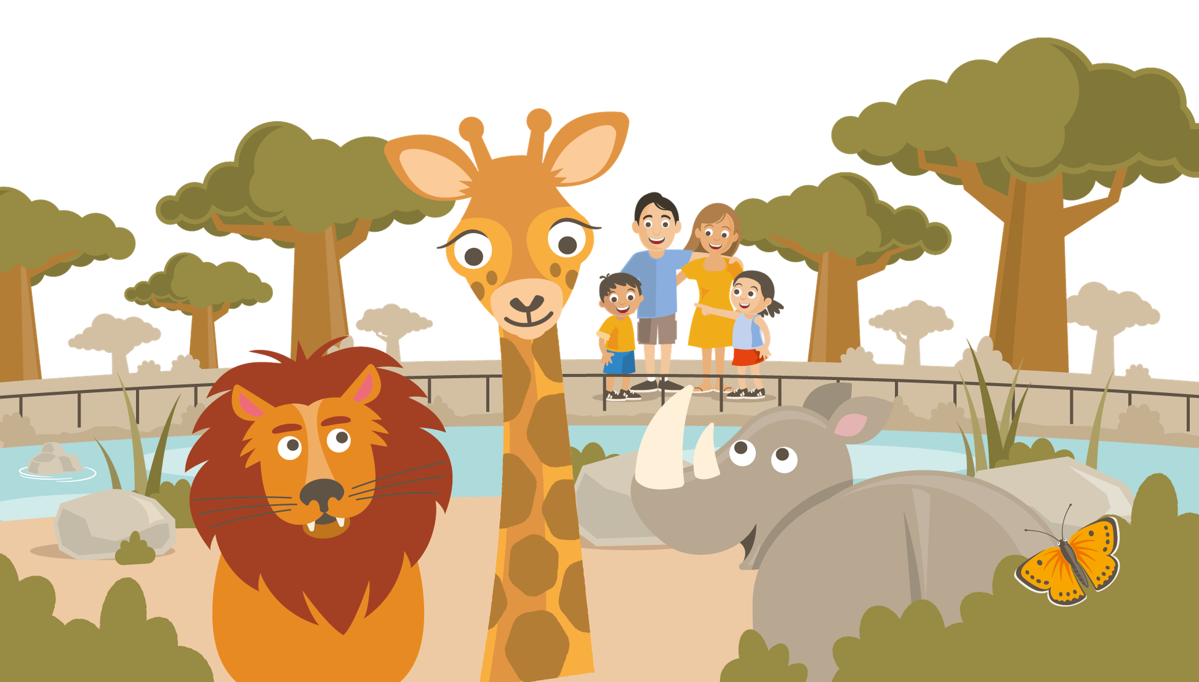 Cut-out met safaridieren