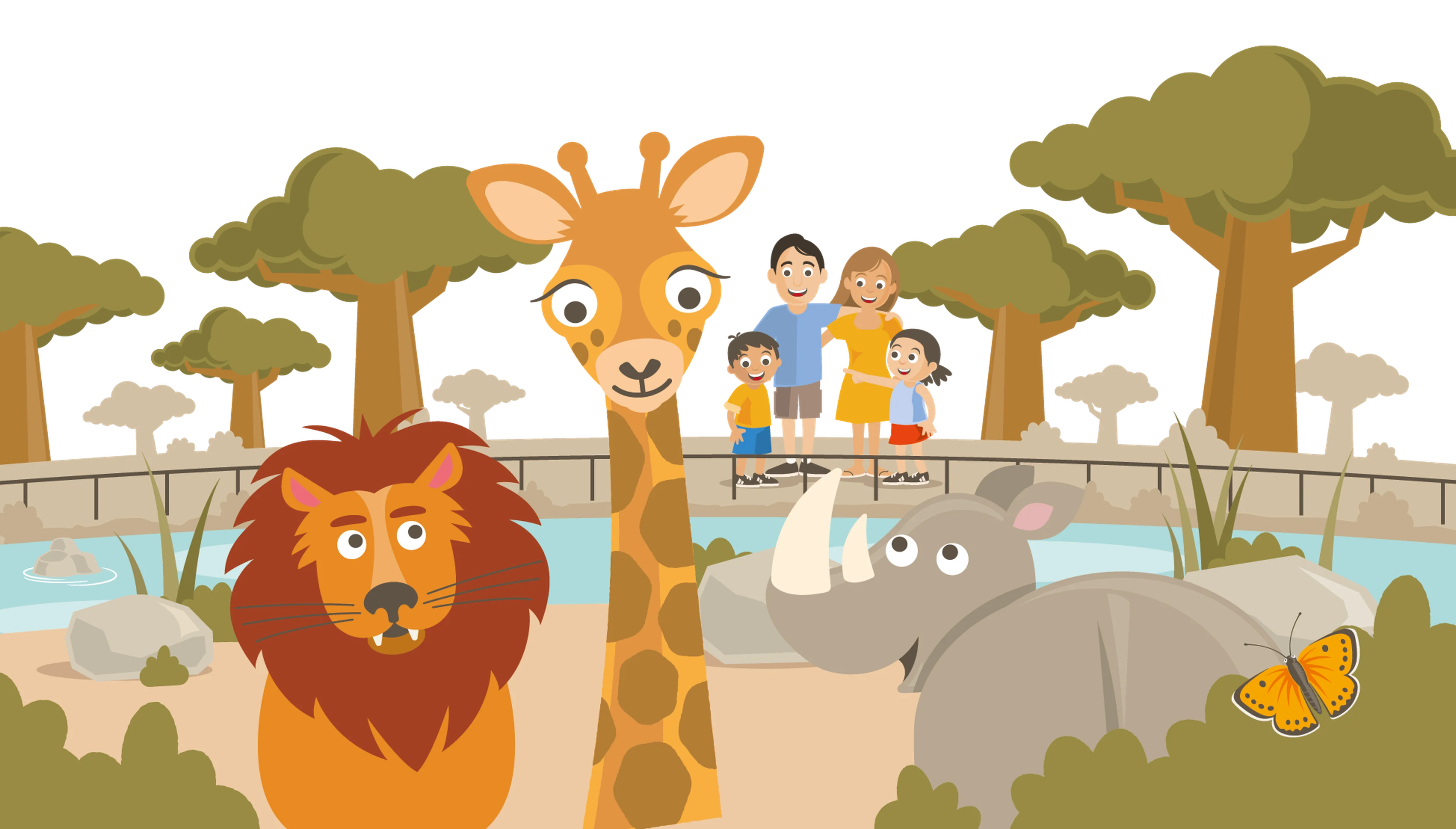 Cut-out met safaridieren