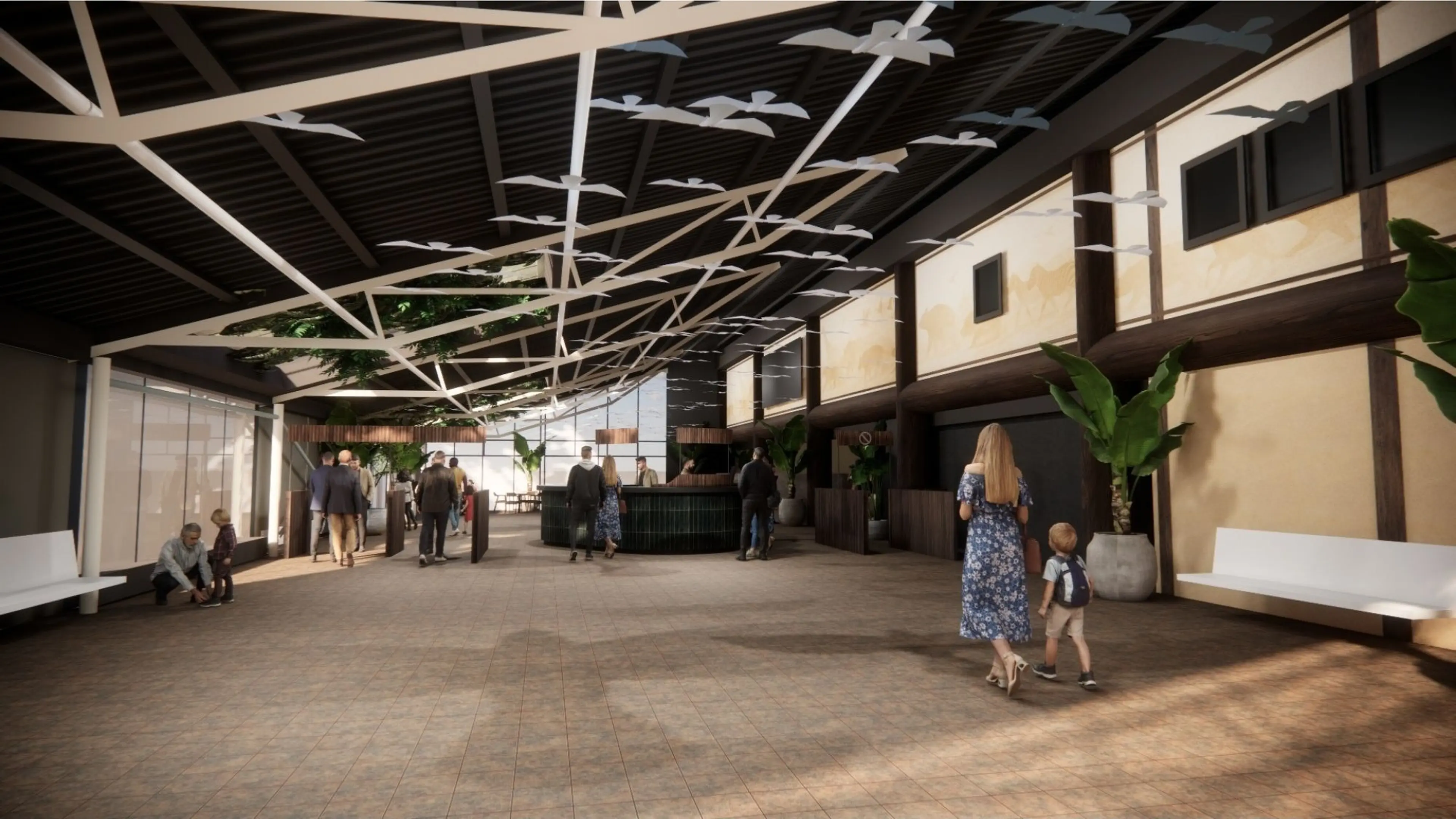 Artistic rendering of how new guest entrance at Paignton Zoo is expected to look