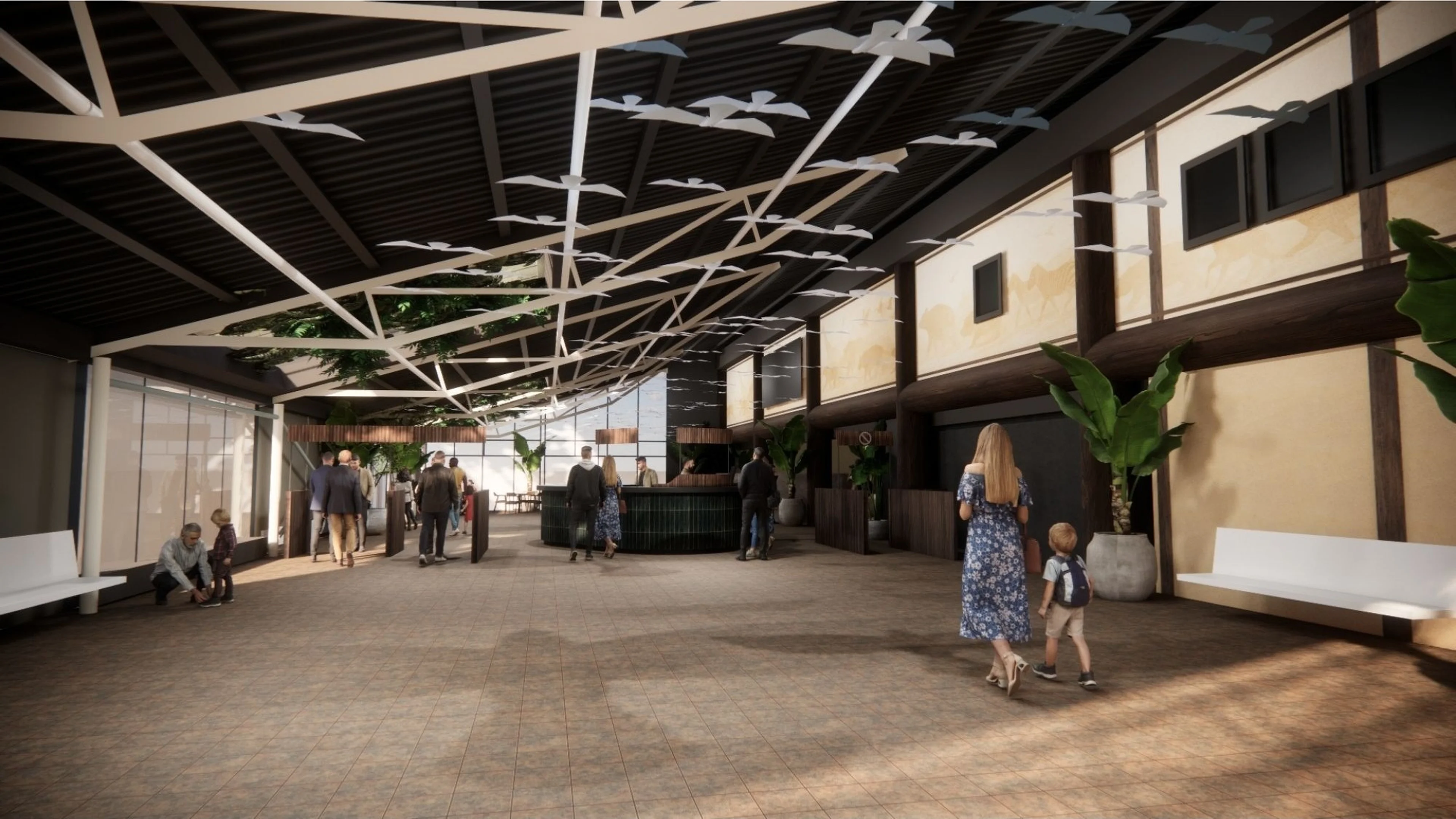 Artistic rendering of how new guest entrance at Paignton Zoo is expected to look