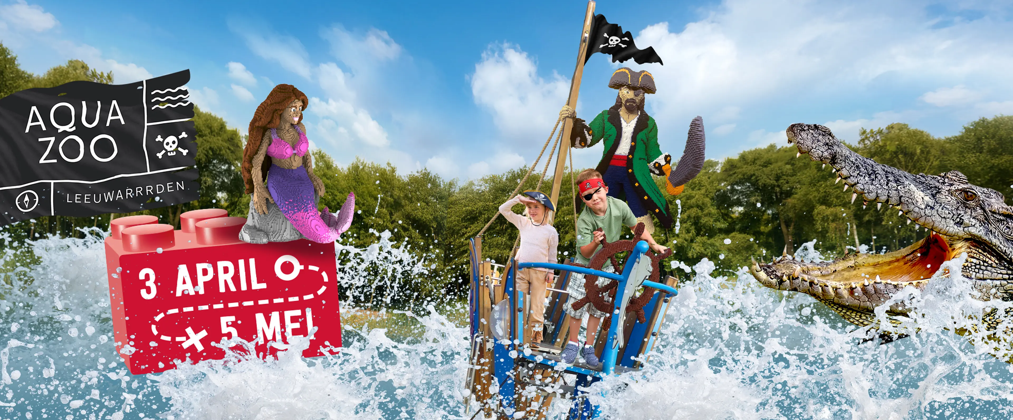 Piraten in de Zoo van bricks met zeemeermin in AquaZoo Leeuwarden