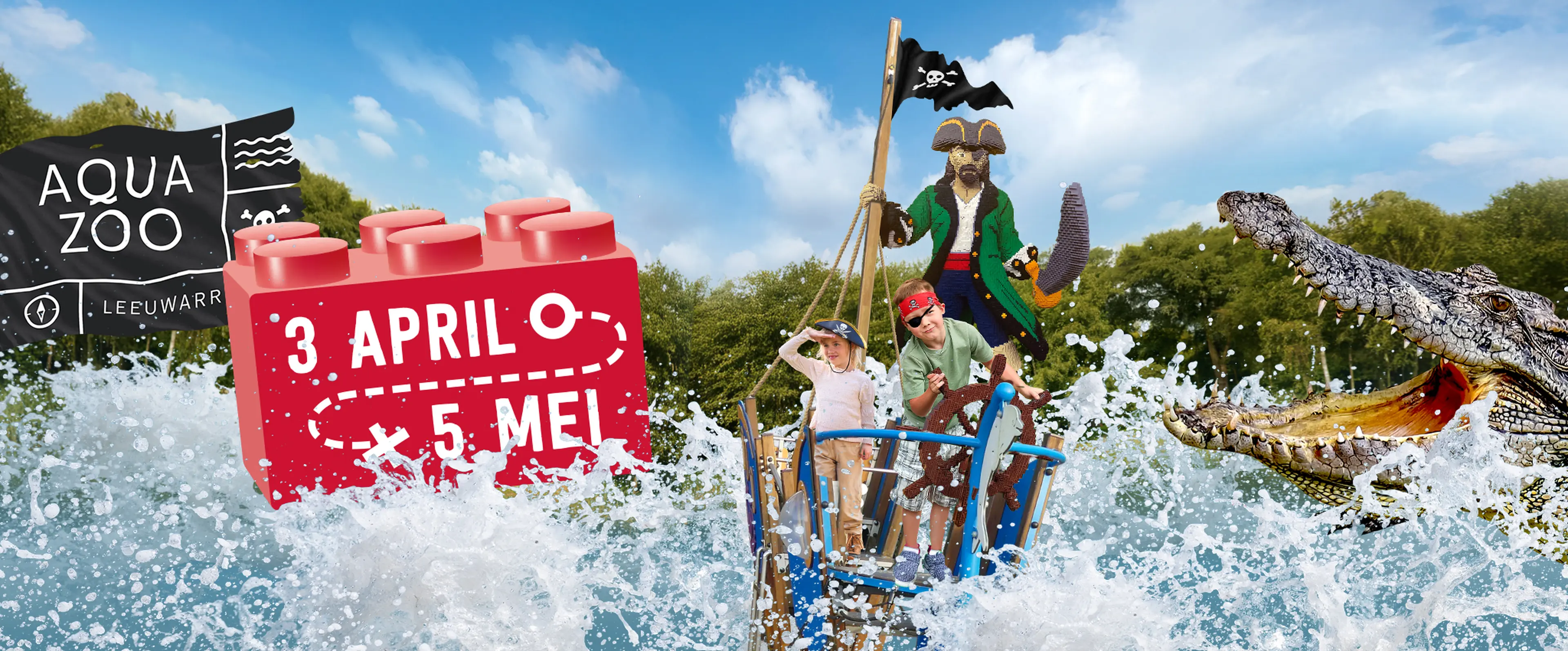Piraten in de Zoo van bricks evenement in AquaZoo Leeuwarden