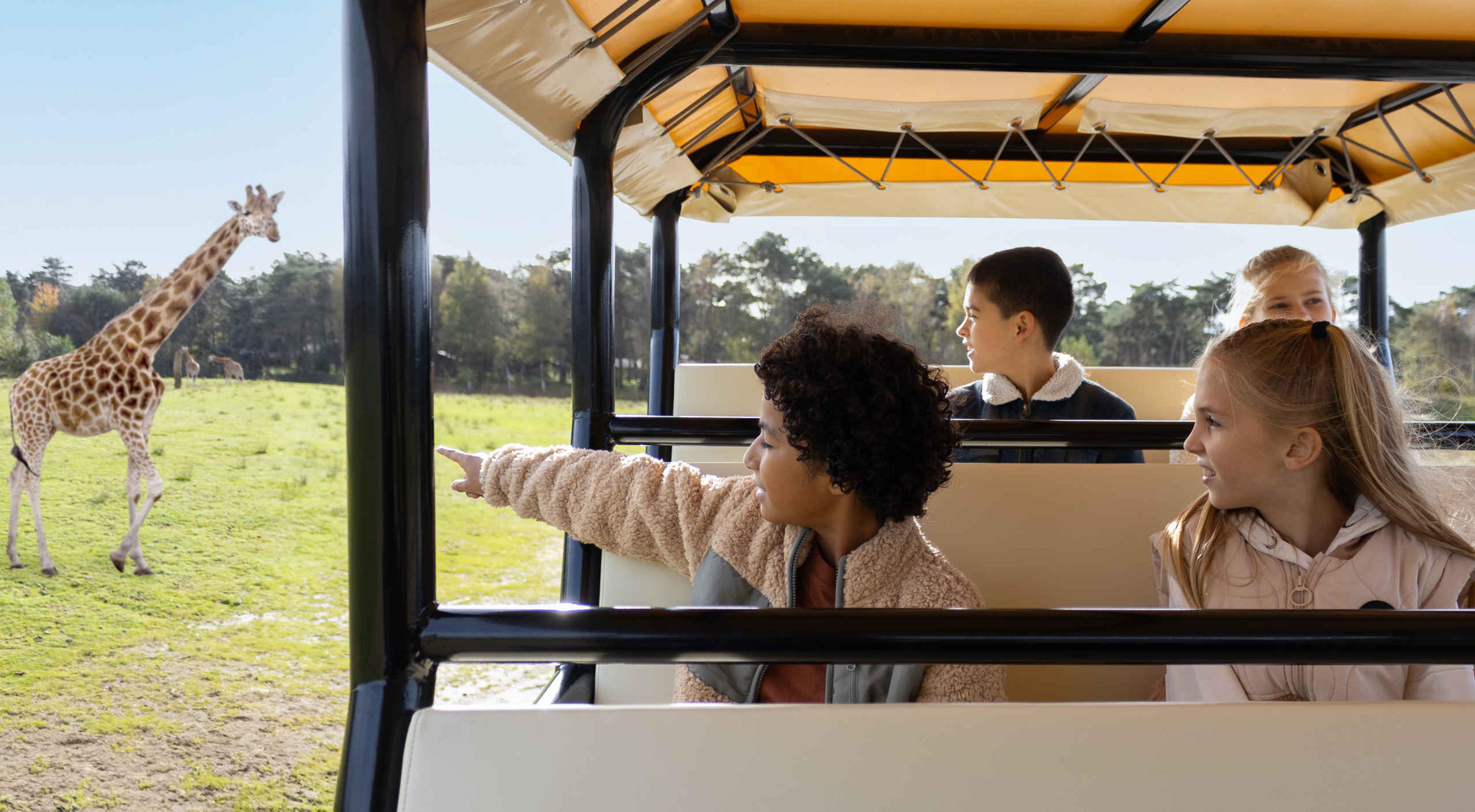 Kinderfeestje giraf Gamedrive Safaripark Beekse Bergen