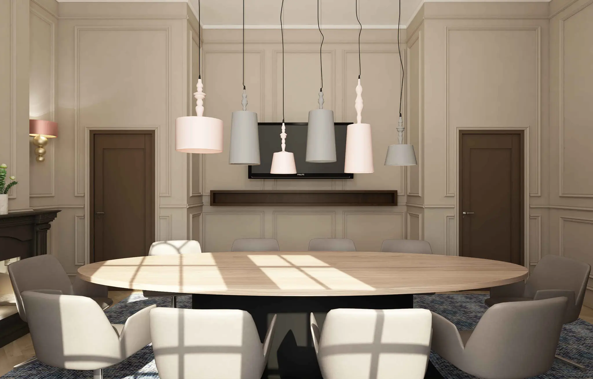 Vergadersalon bij Kasteel Steenenburg
