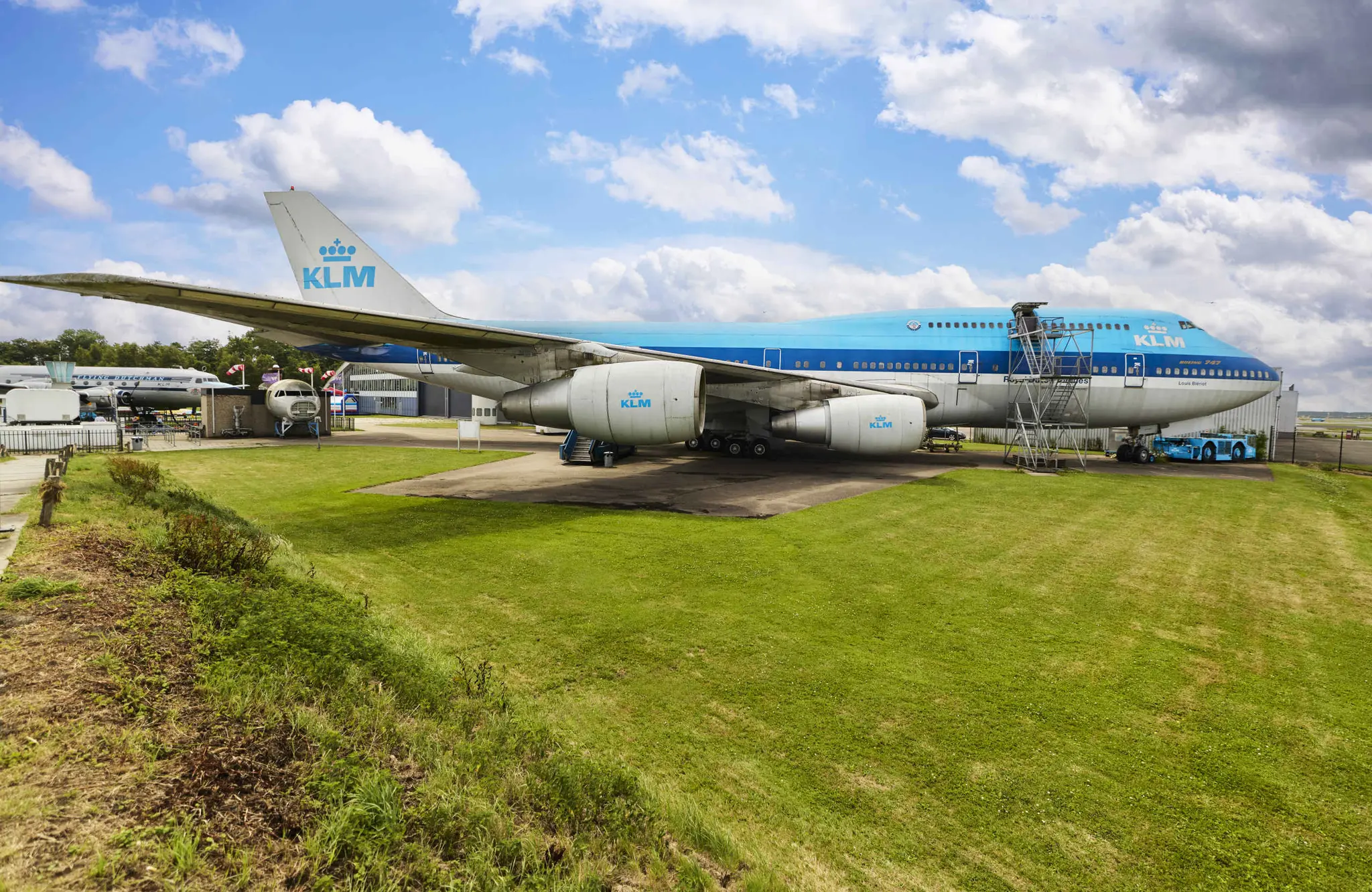 De Boeing 747 Jumbo Jet op het buitenterrein van Luchtvaartmuseum Aviodrome