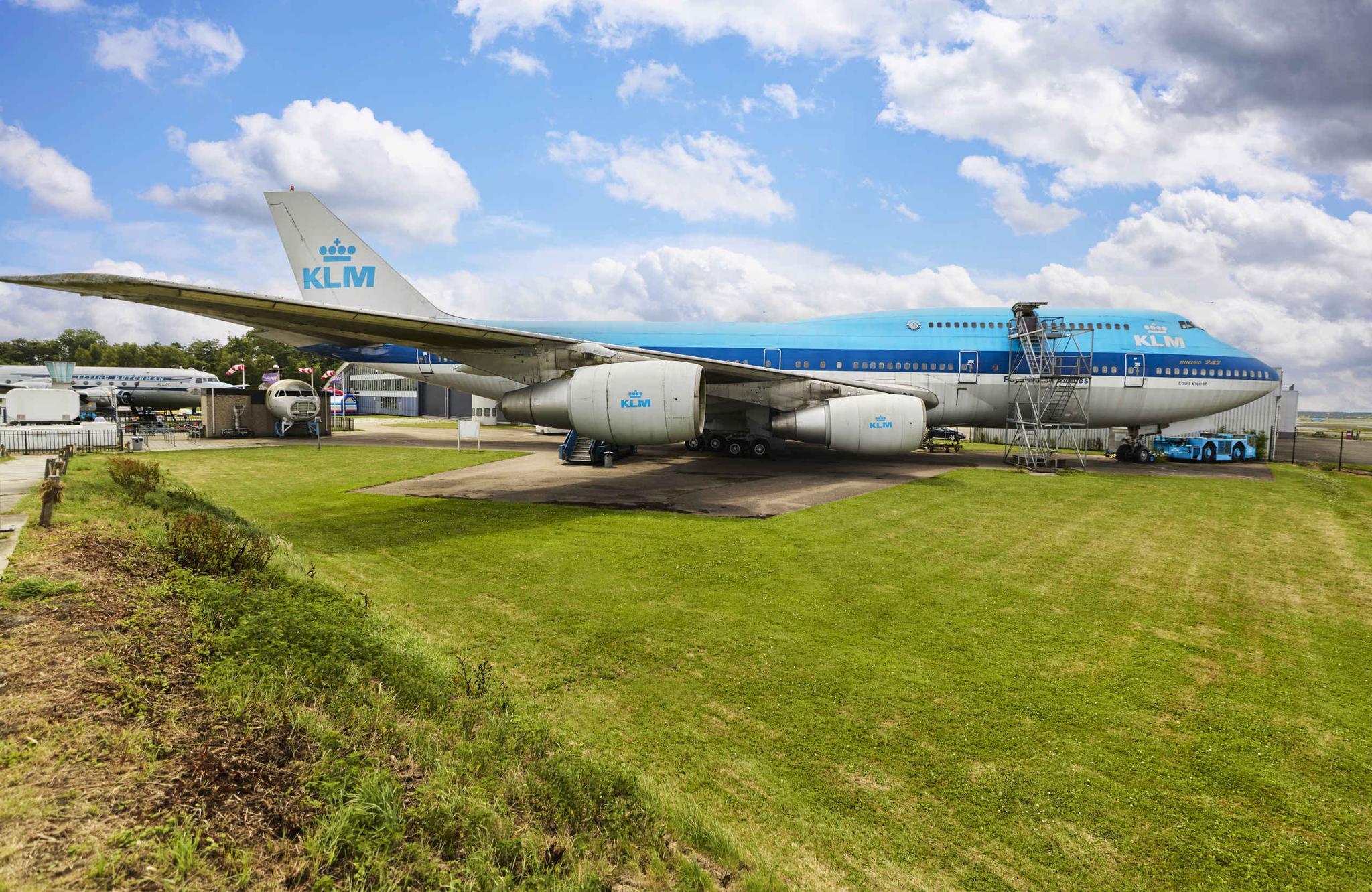De Boeing 747 Jumbo Jet op het buitenterrein van Luchtvaartmuseum Aviodrome