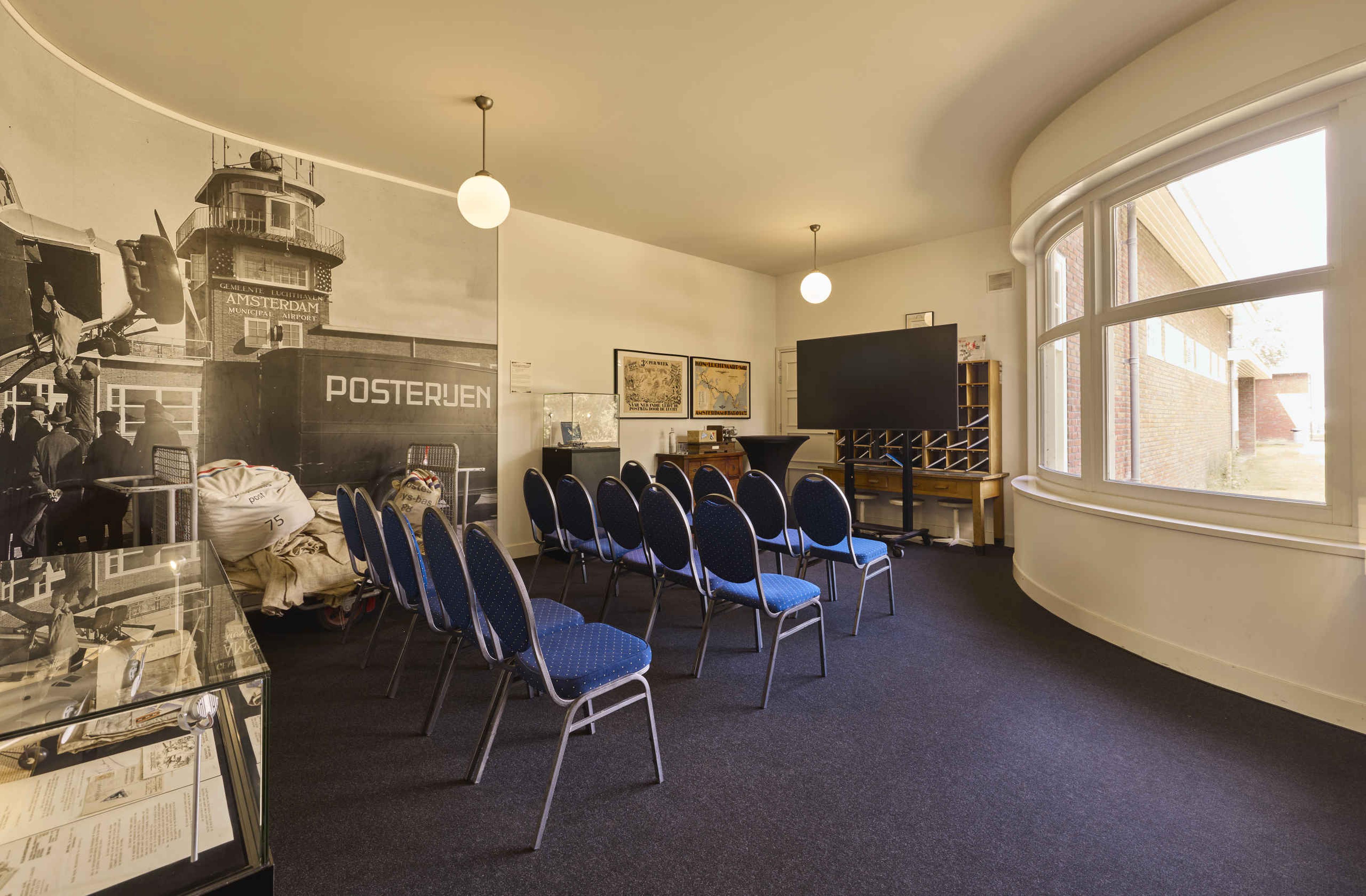 De postkamer van het Schiphol 1928 gebouw in Luchtvaartmuseum Aviodrome
