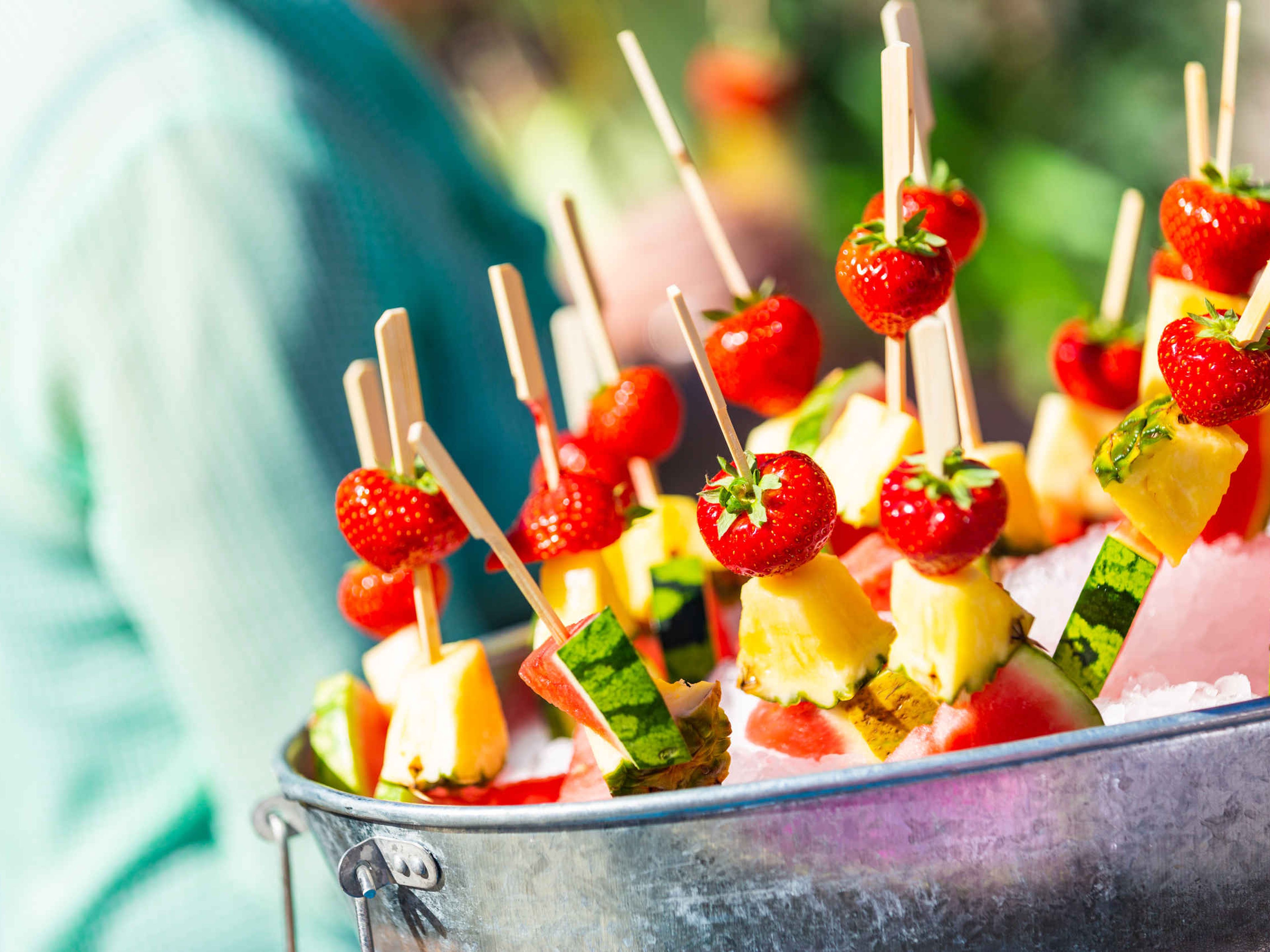 Hapjes met fruit tijdens event bij Speelland Beekse Bergen