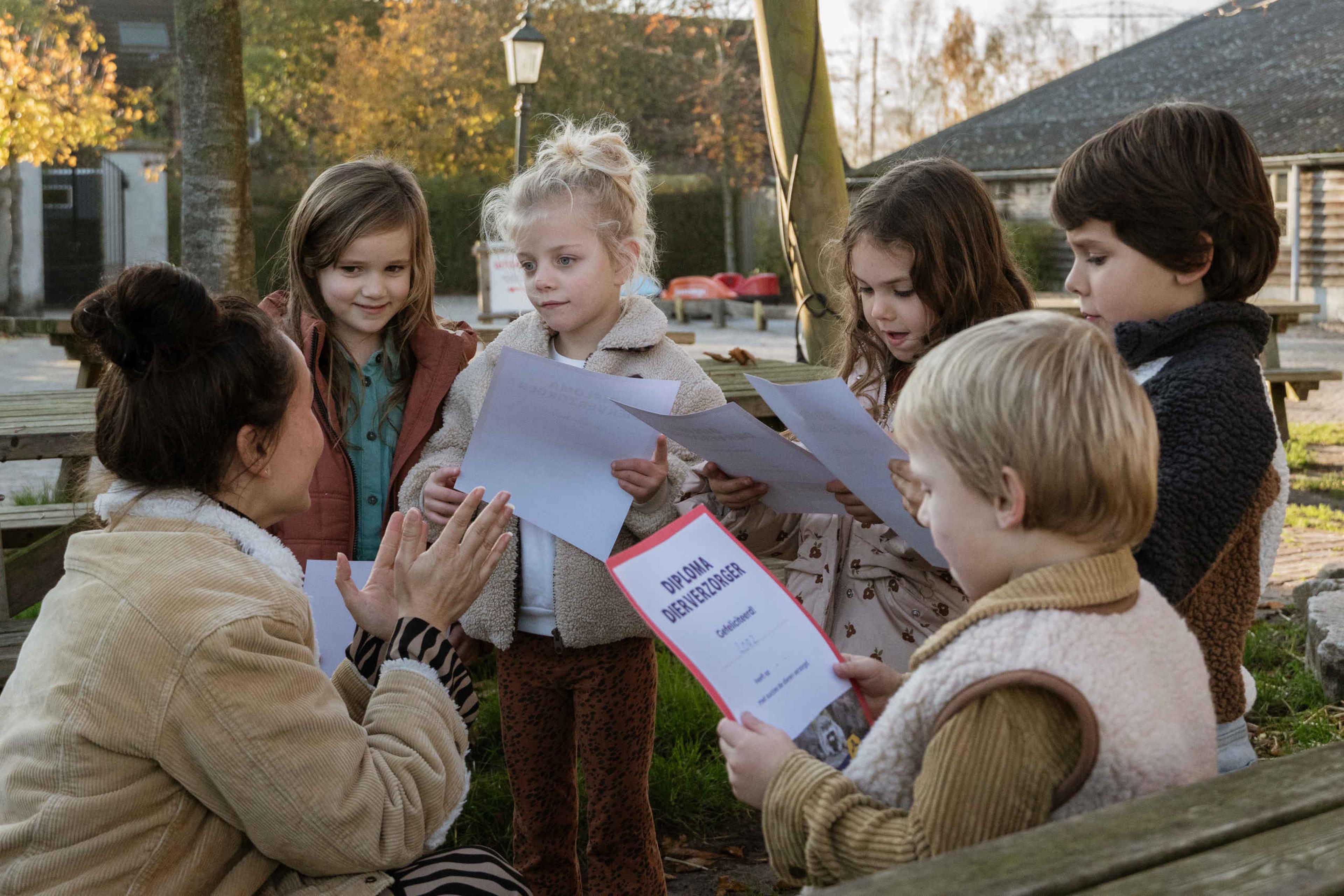 Kinderen tijdens een kinderfeestje bij Eindhoven Zoo