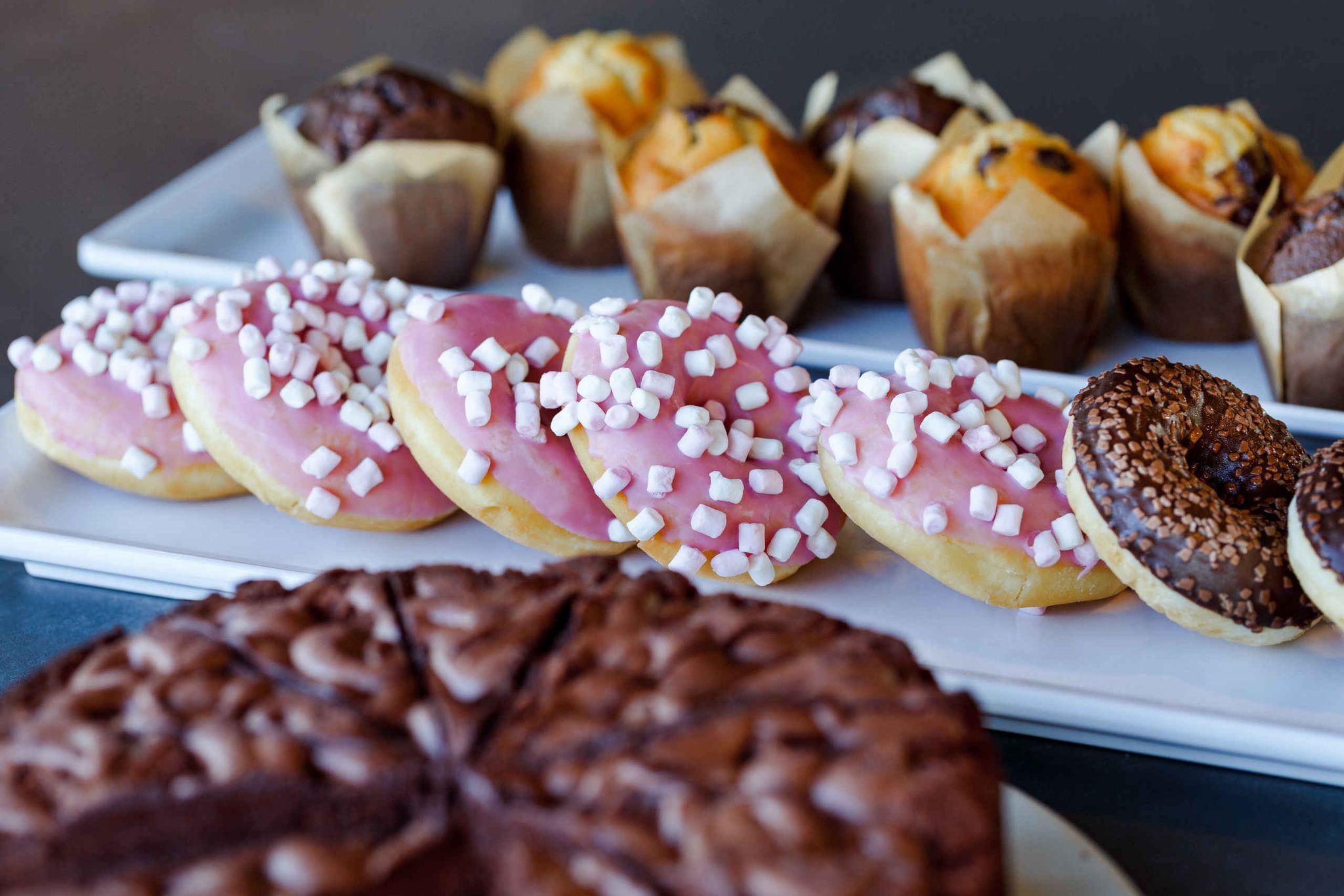 Zoete restaurant zoete lekkernijen donut muffin Luchtvaartmuseum Aviodrome