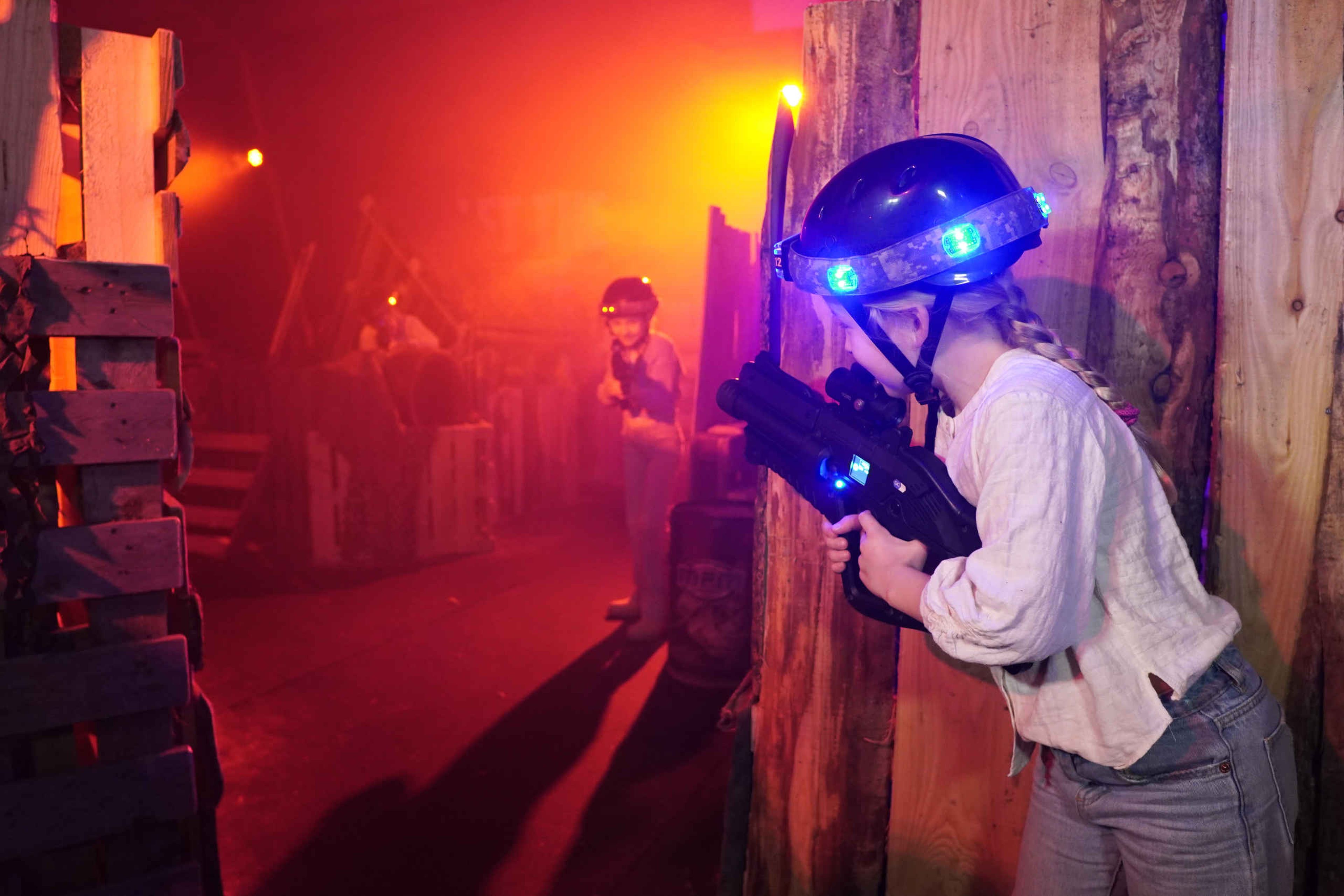 Kinderfeestje met indoor lasergamen bij Klimrijk