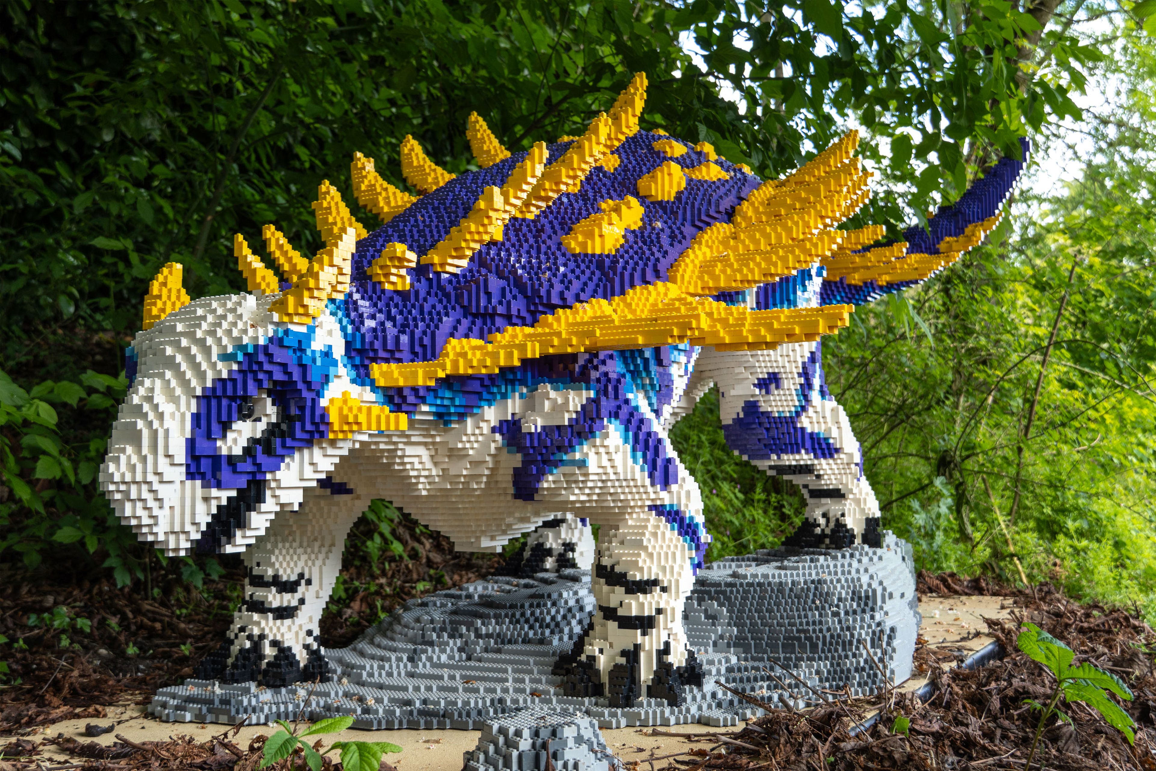 Een Polacanthus tijdens Wild Bricks in ZooParc Overloon