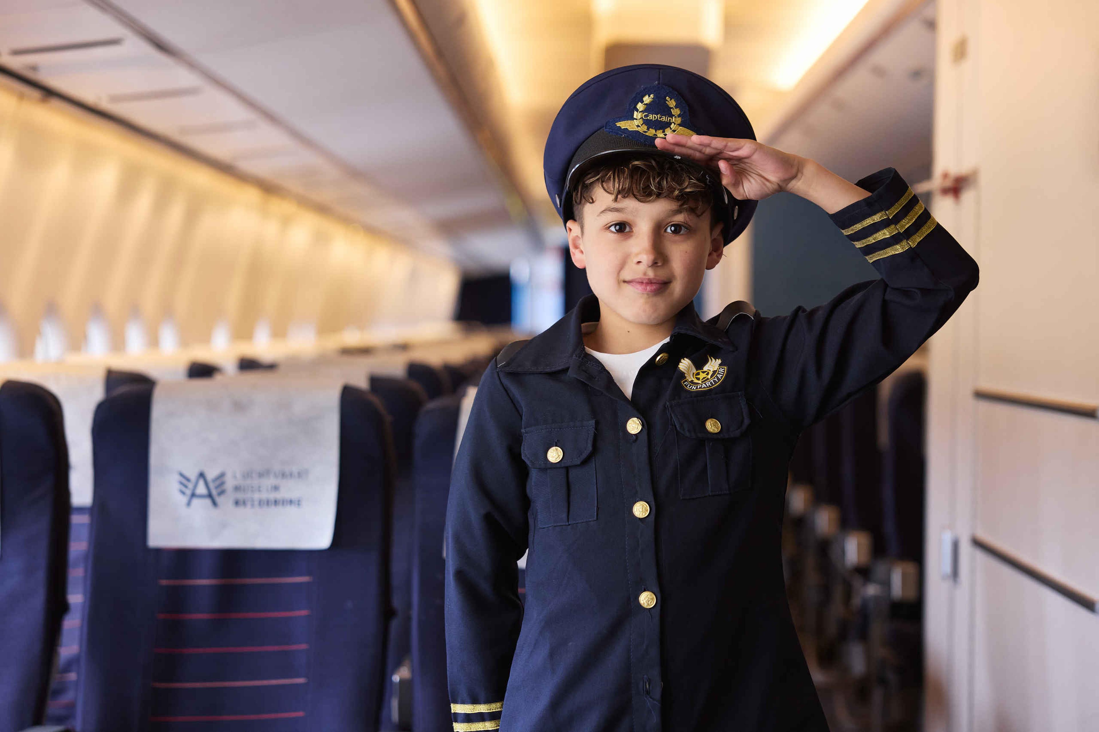 Cabin Crew opleiding kind in Luchtvaartmuseum Aviodrome