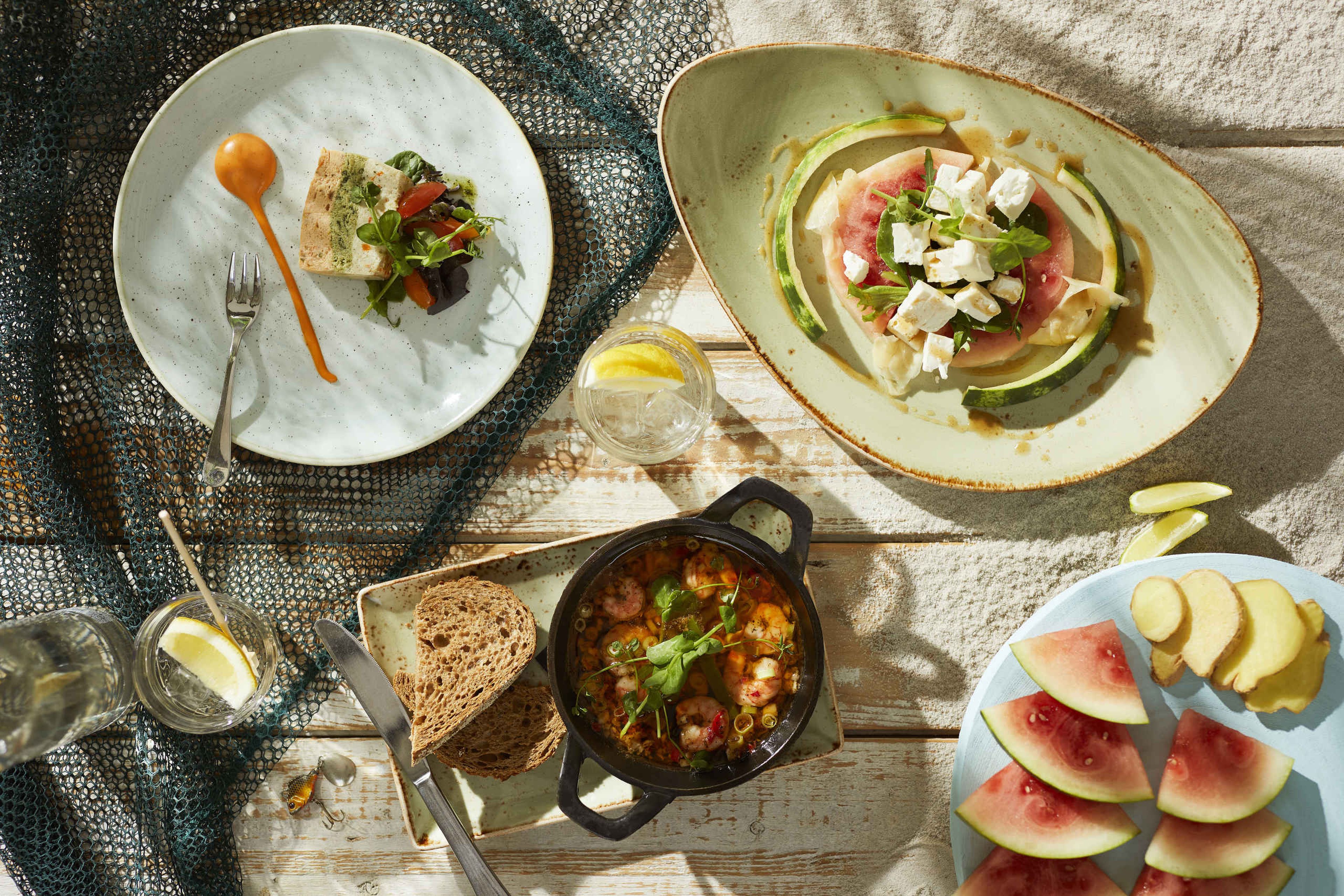 Voorgerechten bij restaurant Labadi op Lake Resort Beekse Bergen