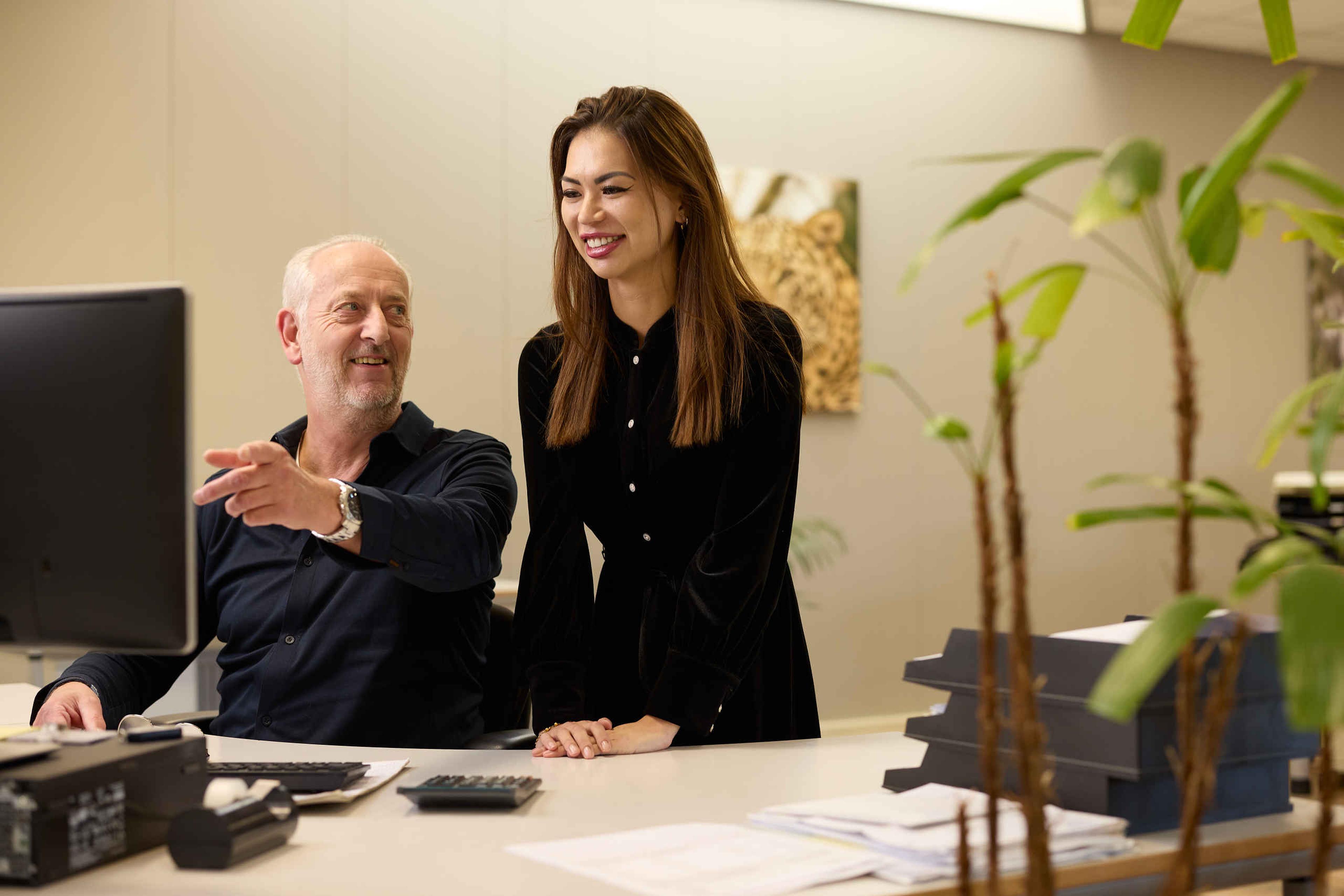 Collega's ICT op het hoofdkantoor van Libéma