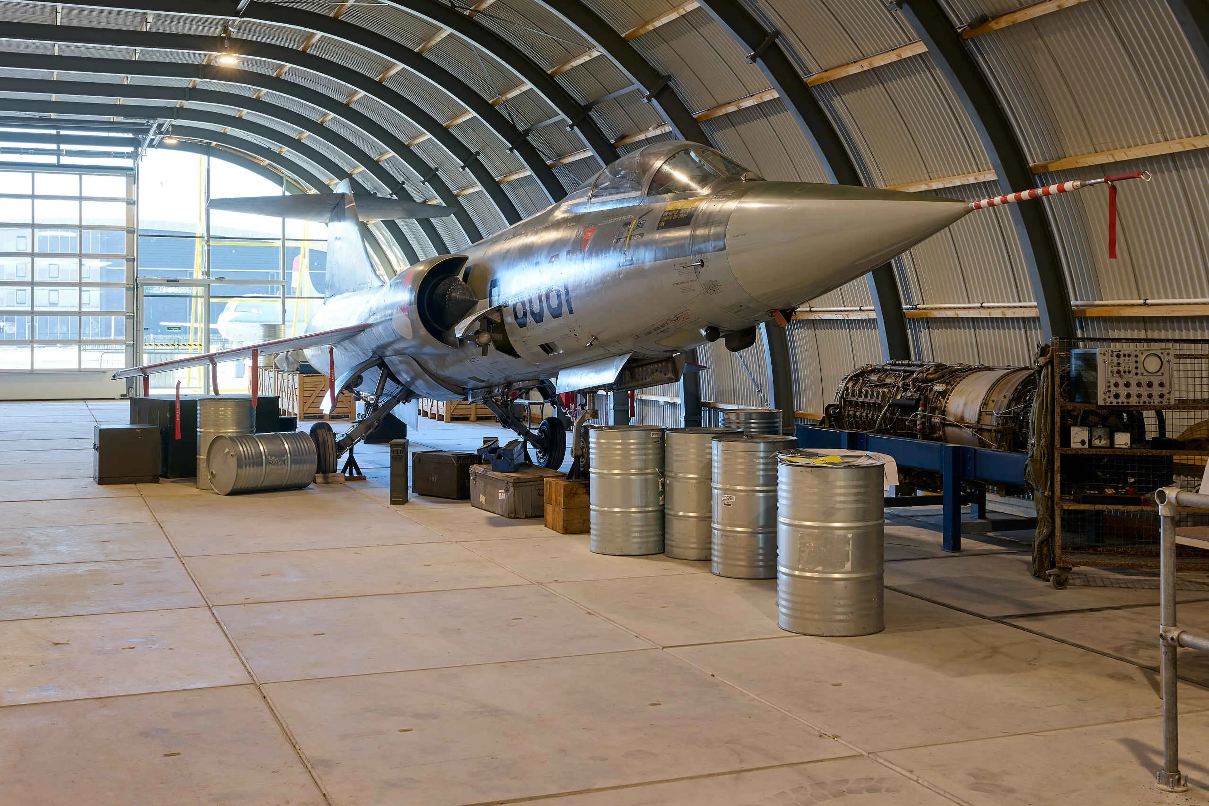 Straaljagerexpositie in Luchtvaartmuseum Aviodrome