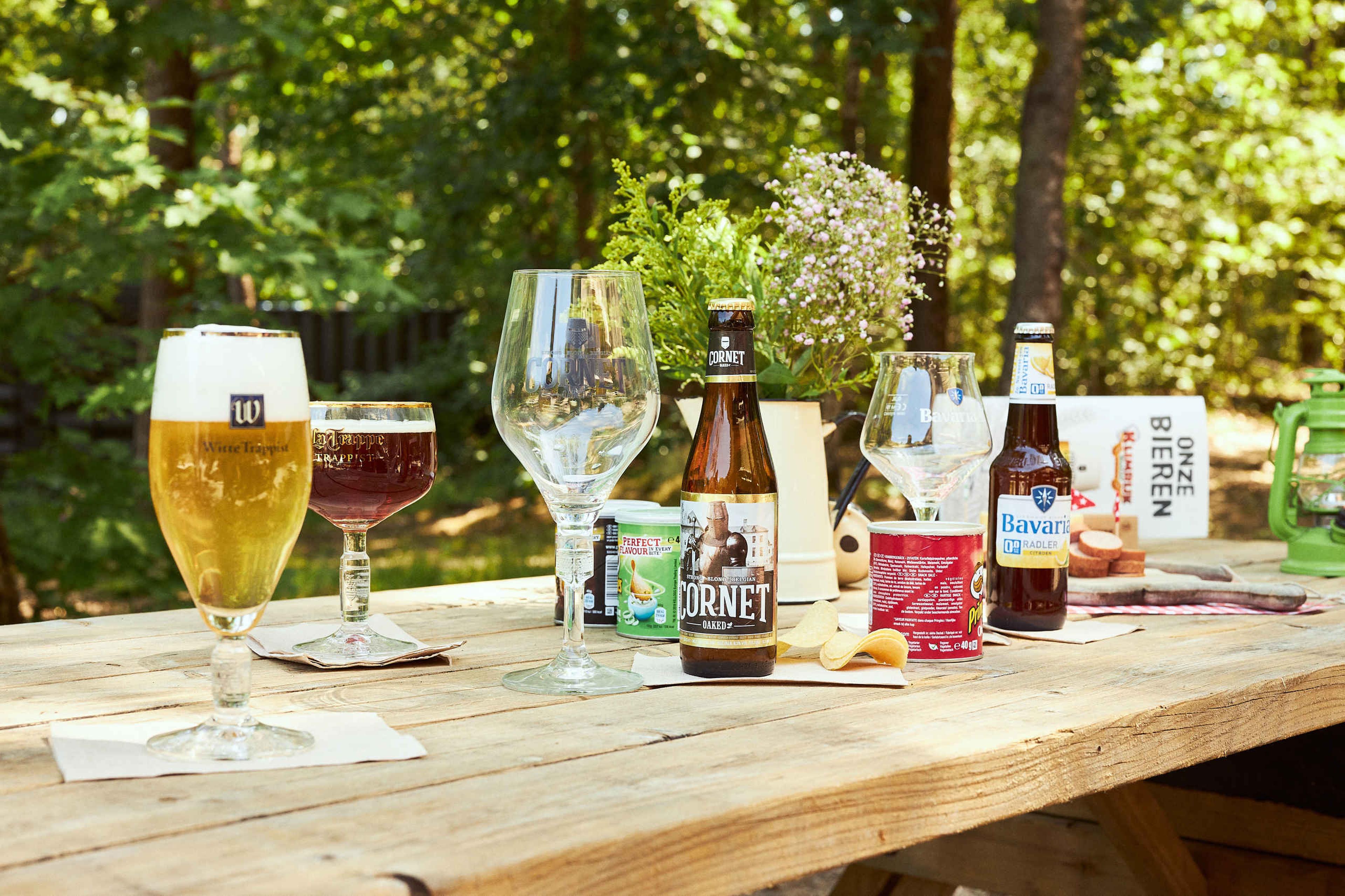 Verschillende alcoholische en non-alcoholische bieren bij Klimrijk