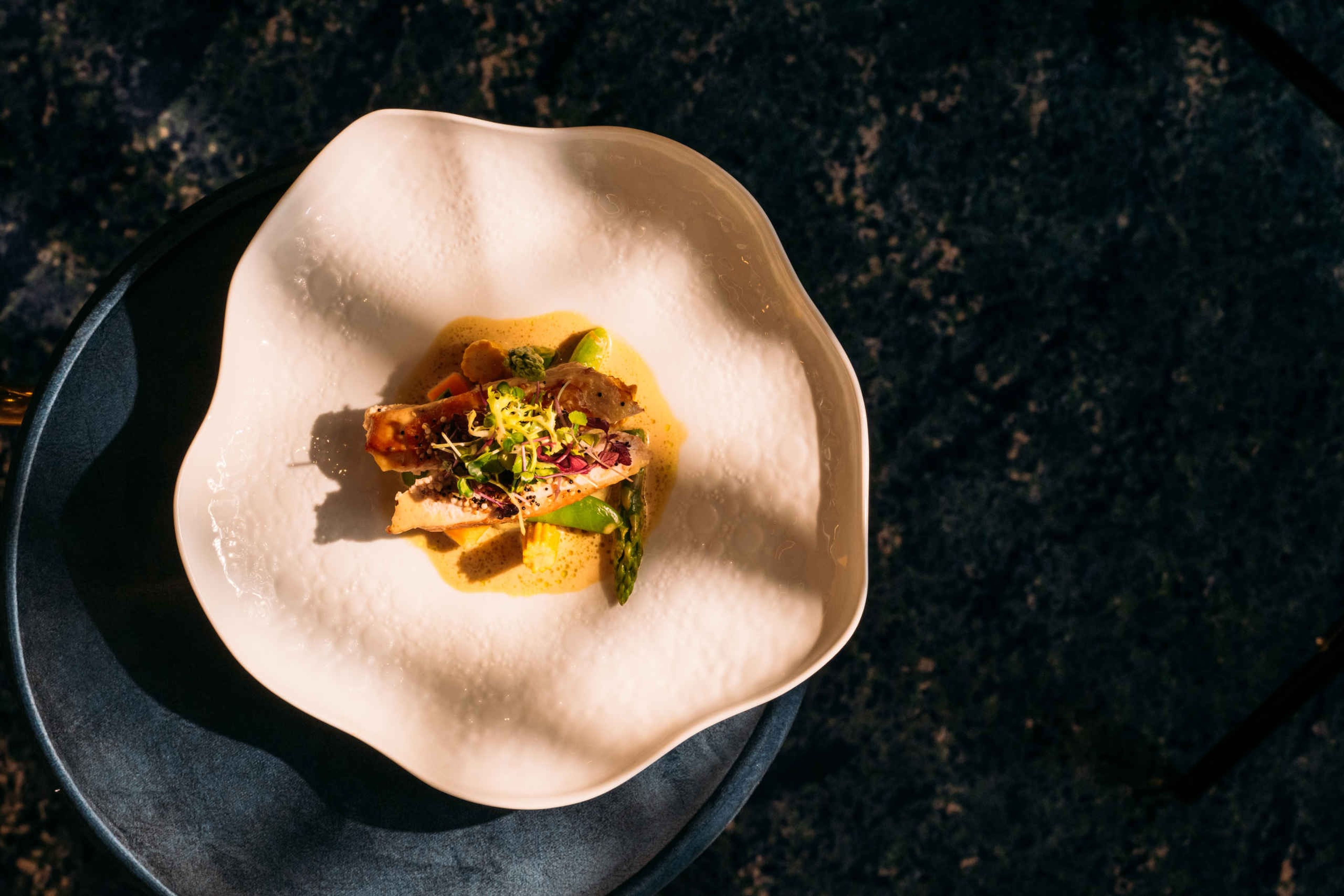 Diner bord opmaak bovenaf gespiegeld ar & Restaurant Nommos