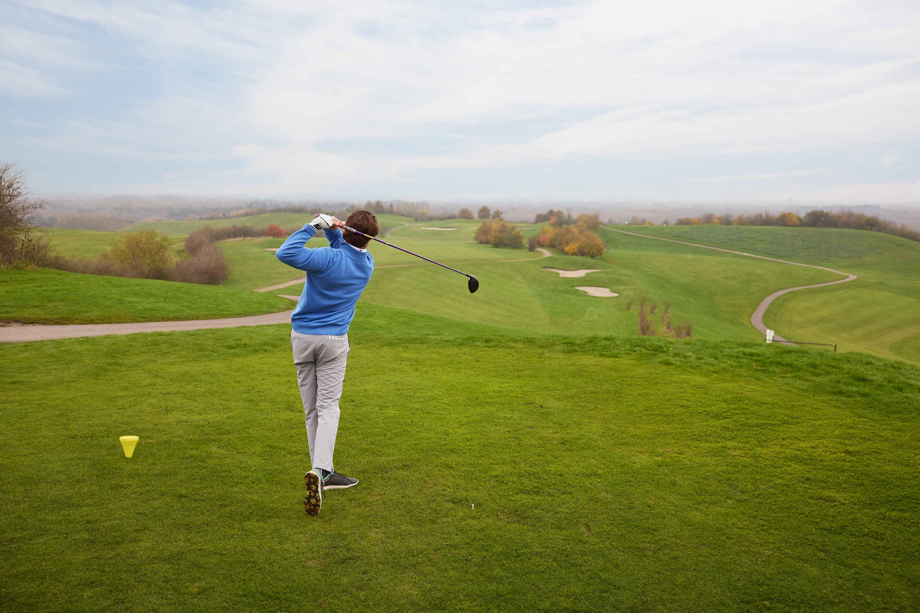 Herfst sprookjesbaan golfbaan uitzicht Golf De Gulbergen