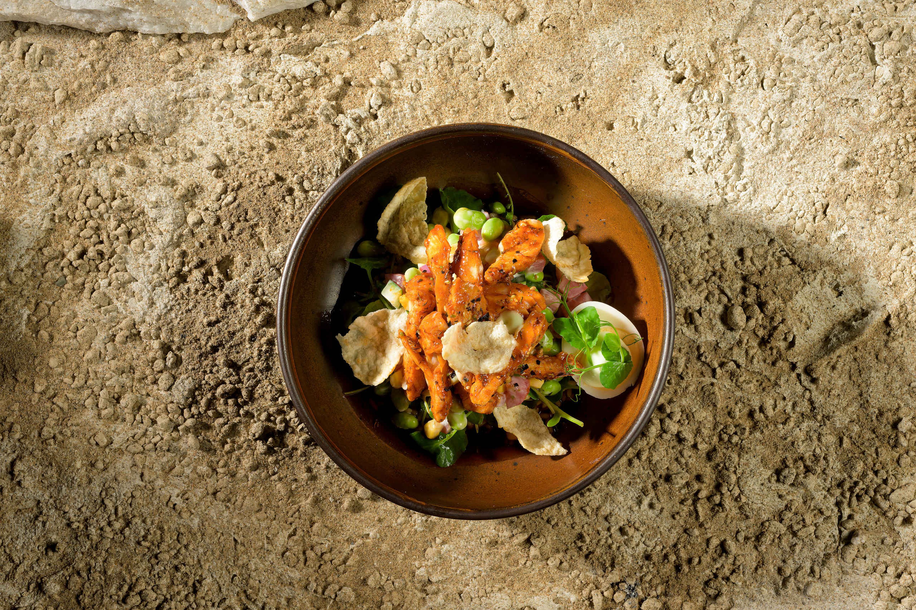 African bowl gerecht in restaurant Mugunda in Afrikadorp in Safaripark Beekse Bergen