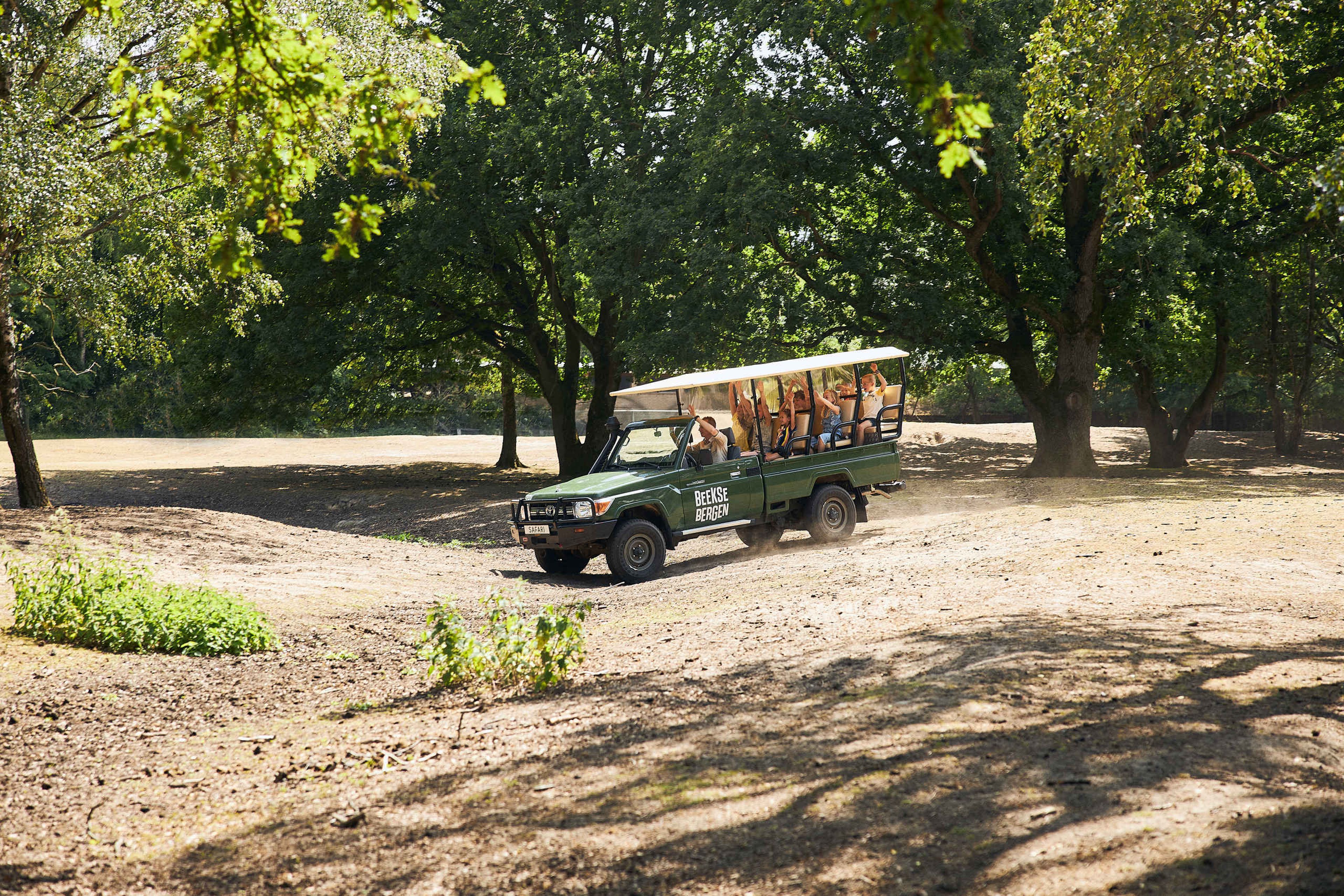 Kinderen tijdens een kinderfeestje Gamedrive in Beekse Bergen