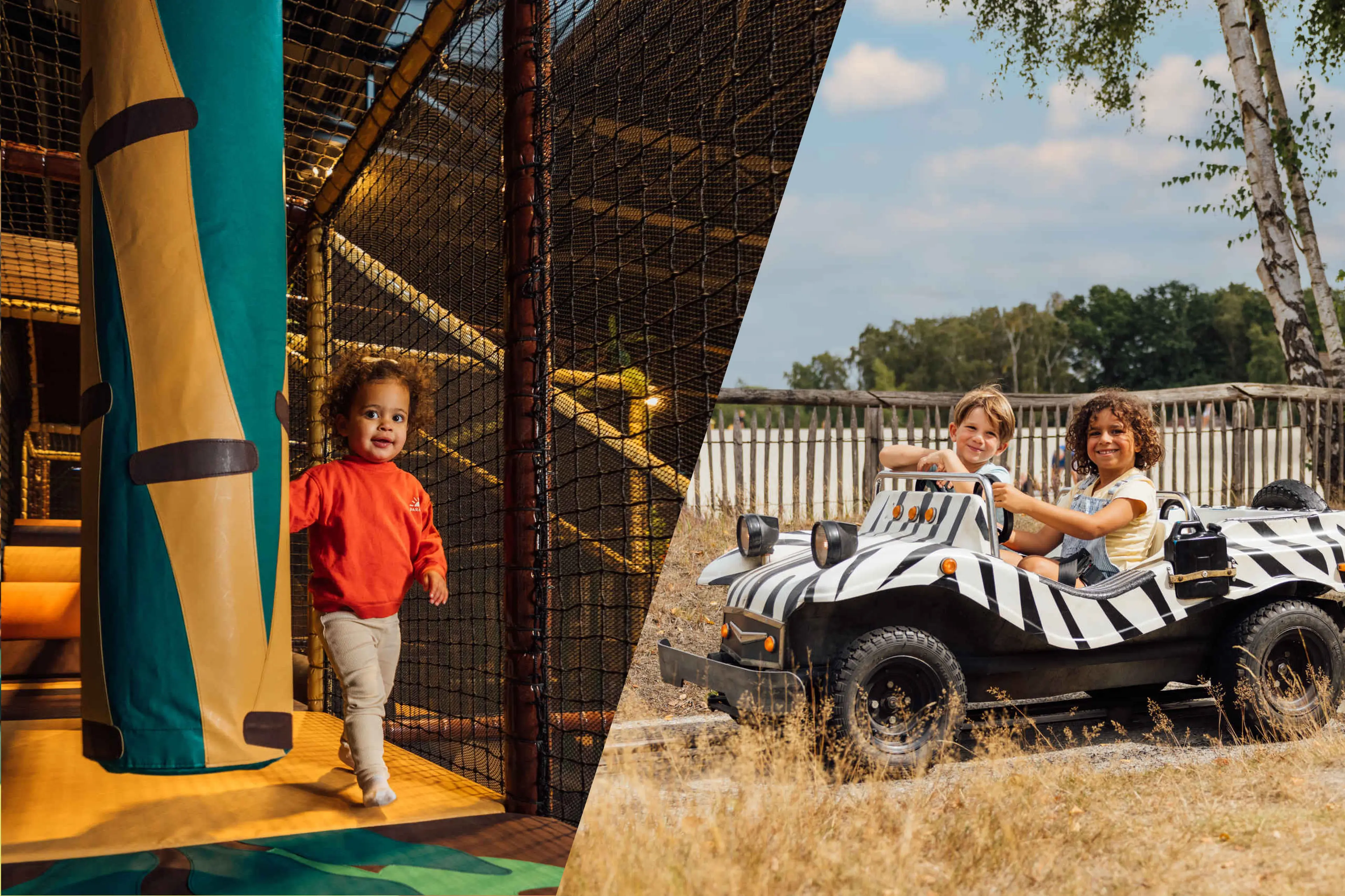 Een combi van Speelland Indoor en Outdoor bij Beekse Bergen
