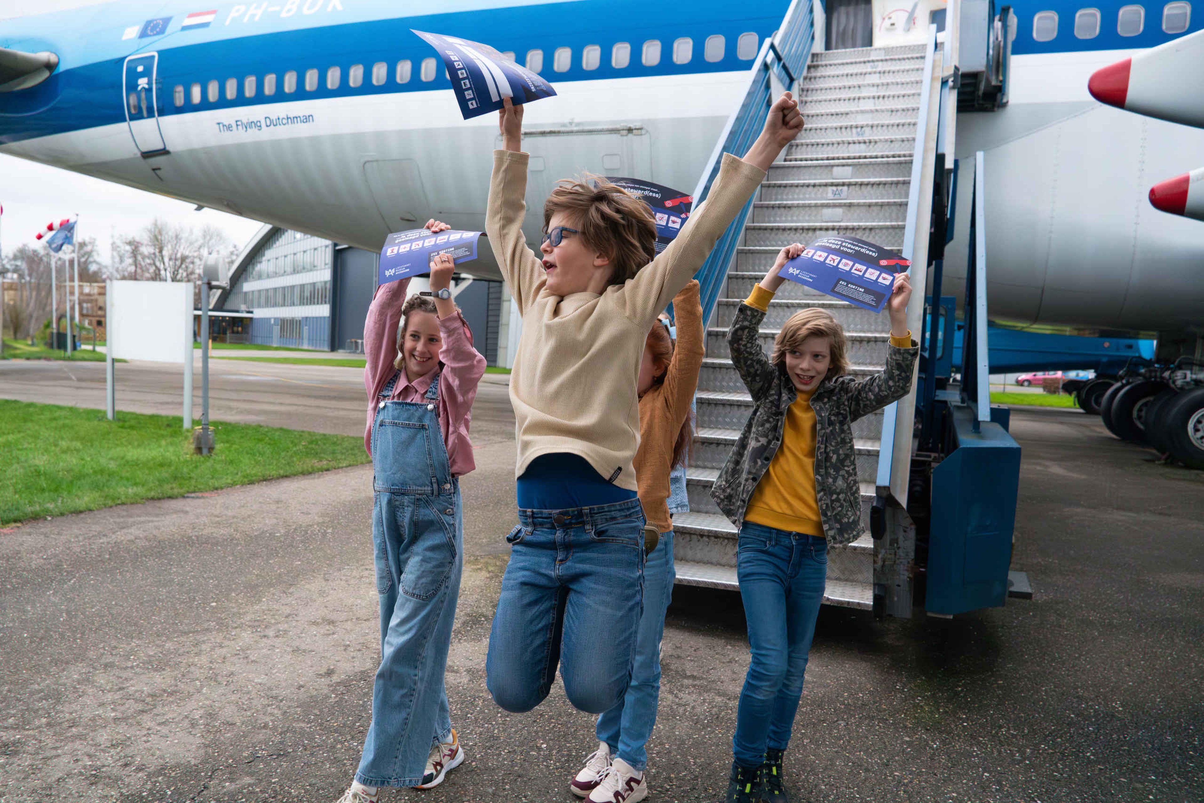 Kinderfeestjes KLM piloten Boeing 747 Luchtvaartmuseum Aviodrome