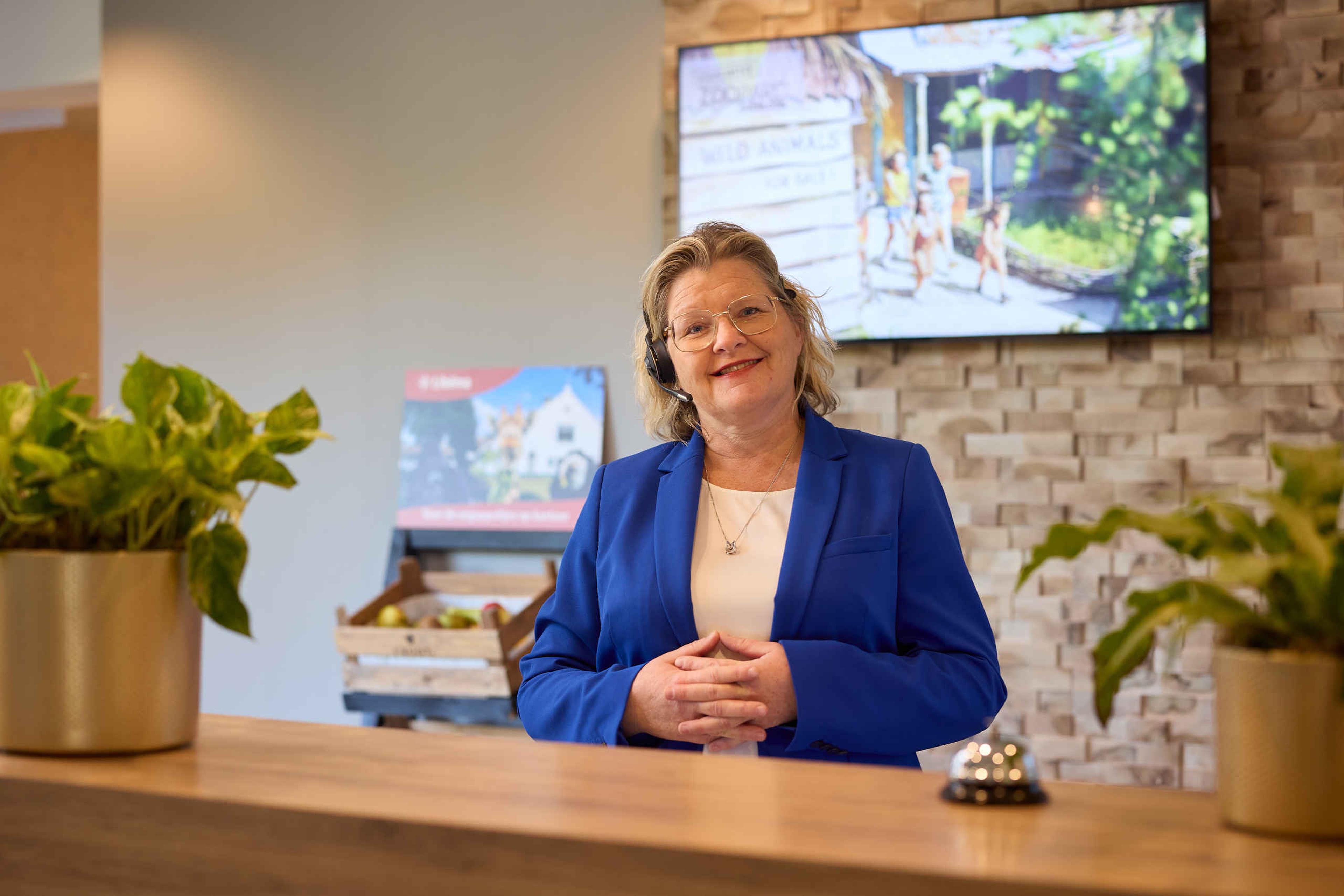 Receptioniste van het hoofdkantoor van Libéma