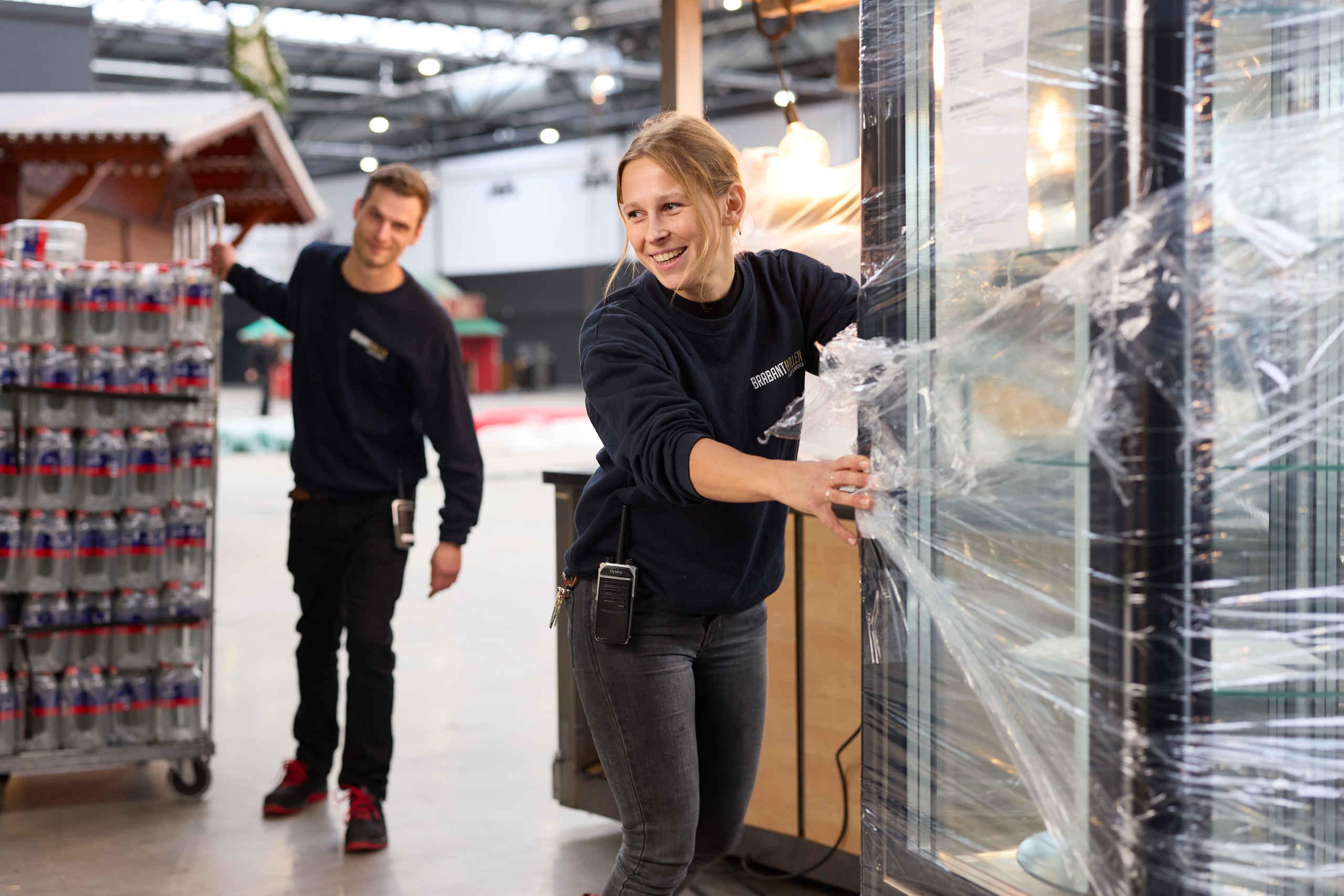 Opbouw en horecamedewerkers in de Brabanthallen