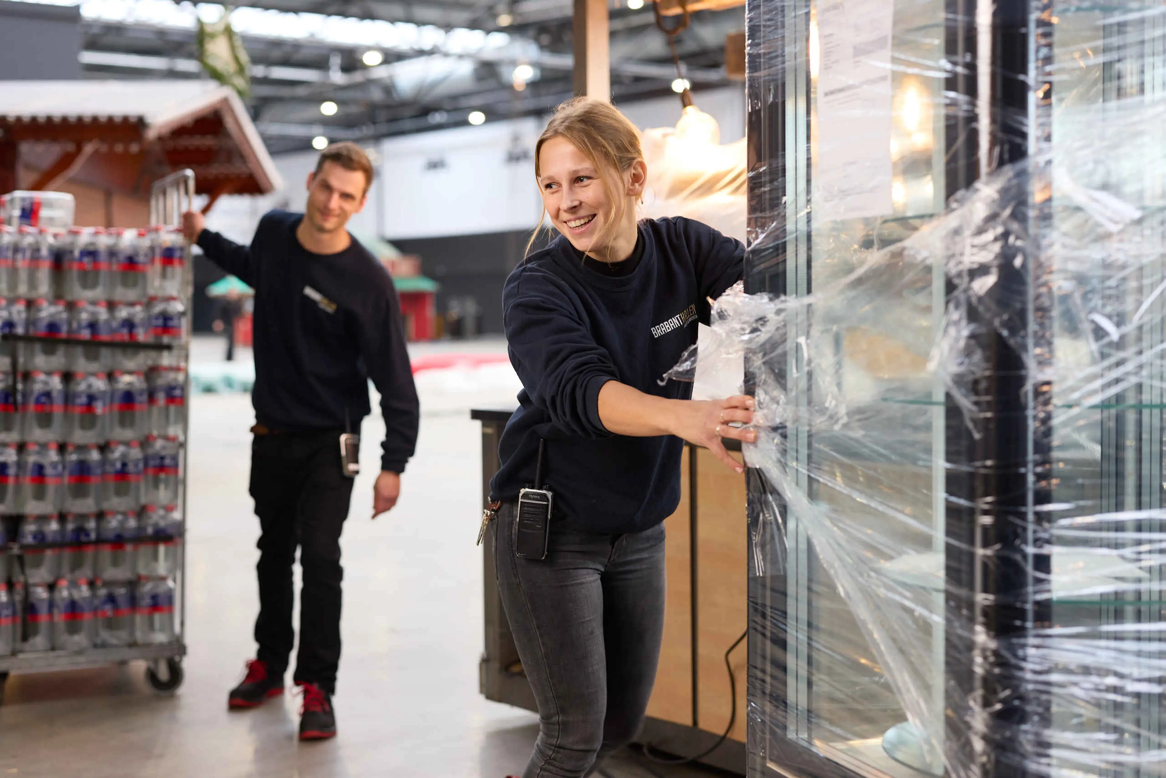 Opbouw en horecamedewerkers in de Brabanthallen