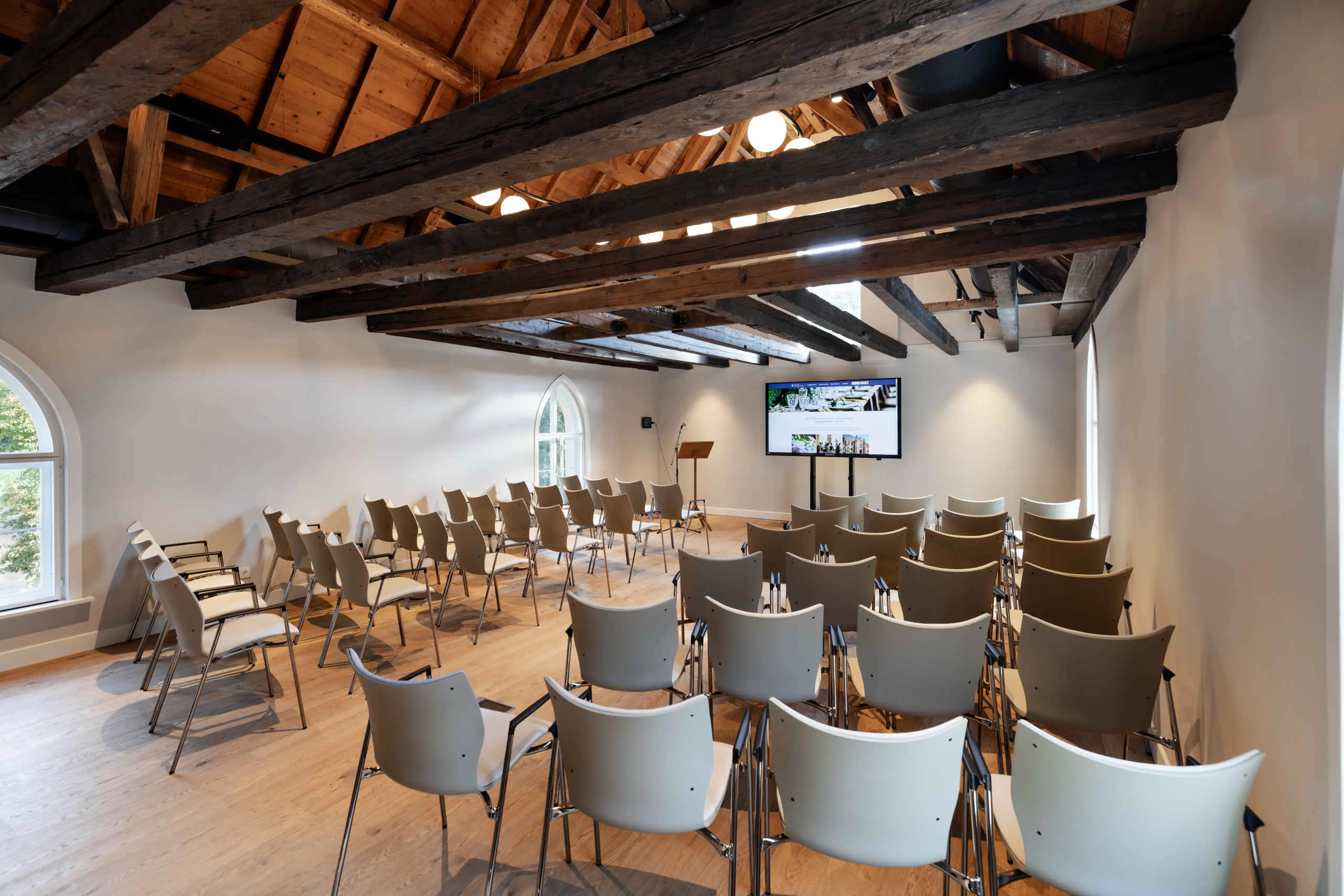 Vergaderruimte presentatie opstelling van de Grand Salon in Kasteel Steenenburg