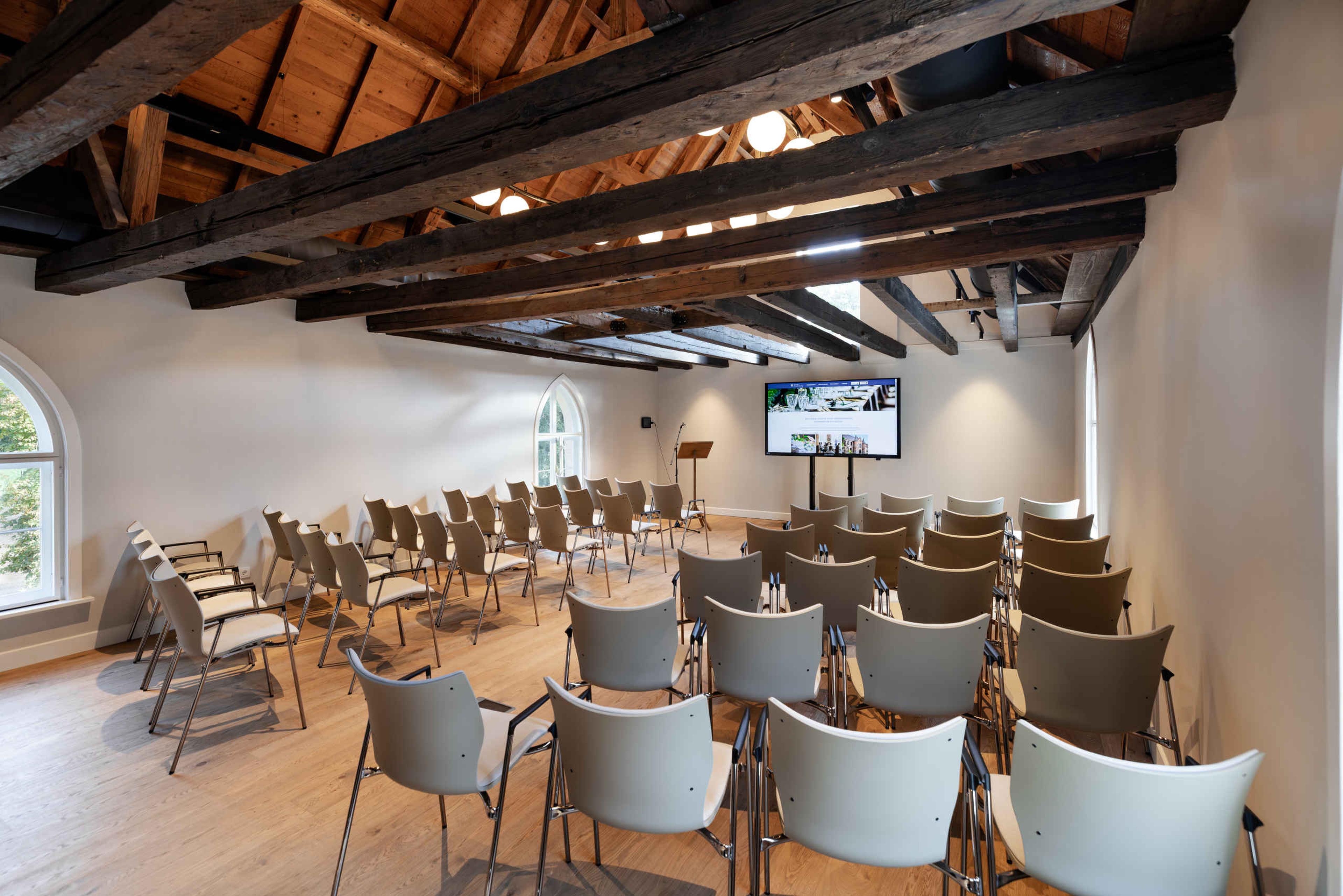 Vergaderruimte presentatie opstelling van de Grand Salon in Kasteel Steenenburg