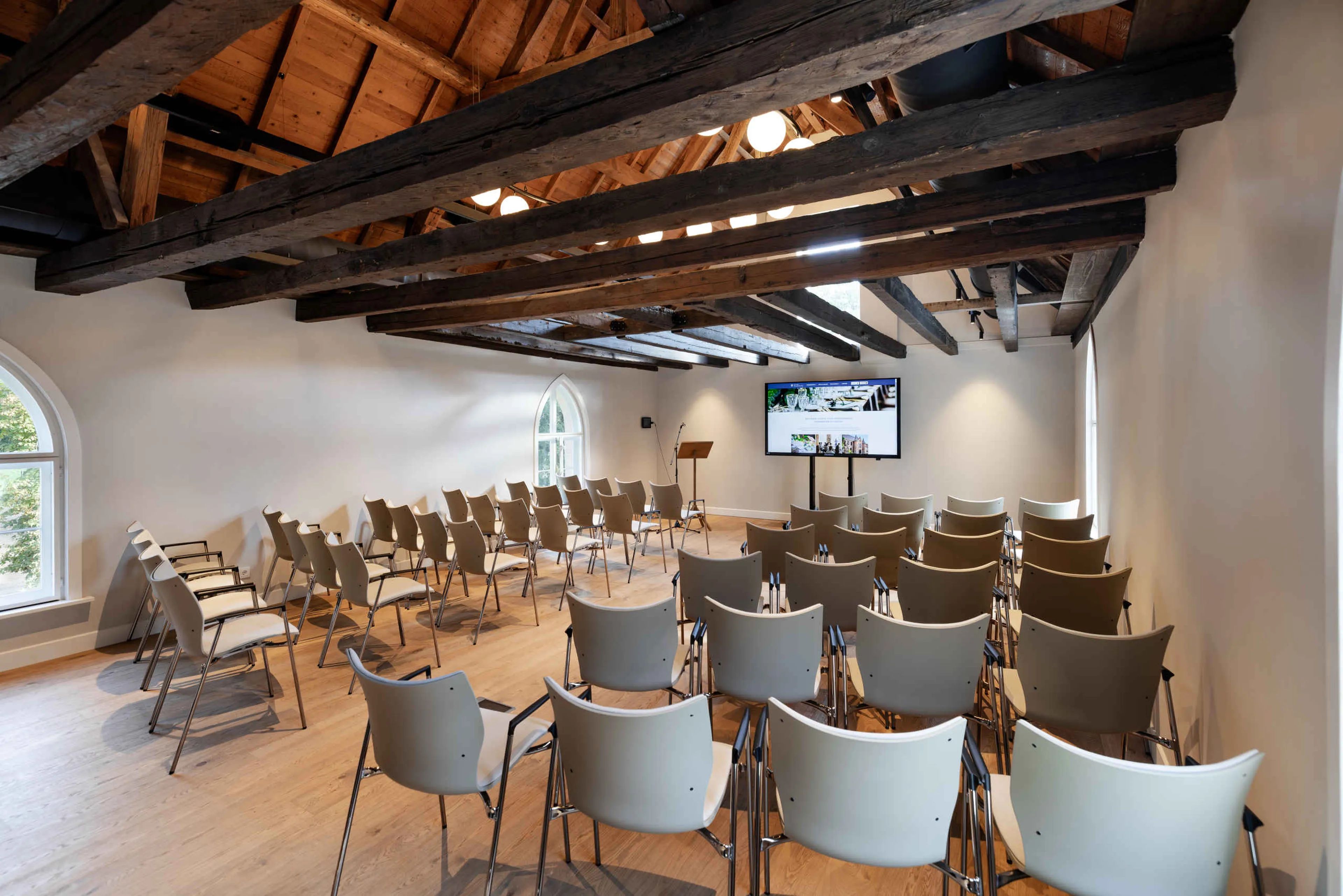 Vergaderruimte presentatie opstelling van de Grand Salon in Kasteel Steenenburg