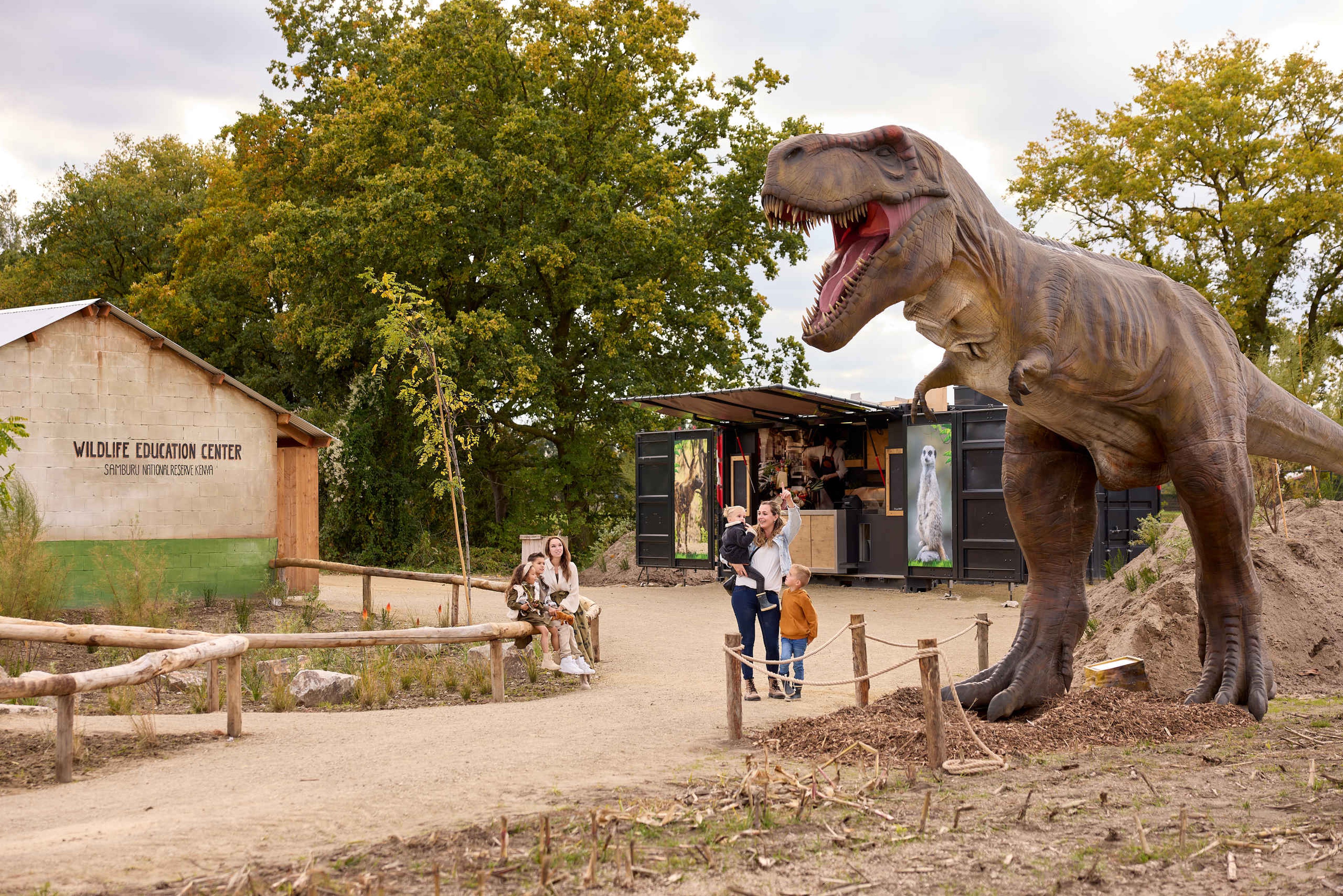 Een Tyrannosaurus Rex tijdens de Dino Weken in ZooParc Overloon
