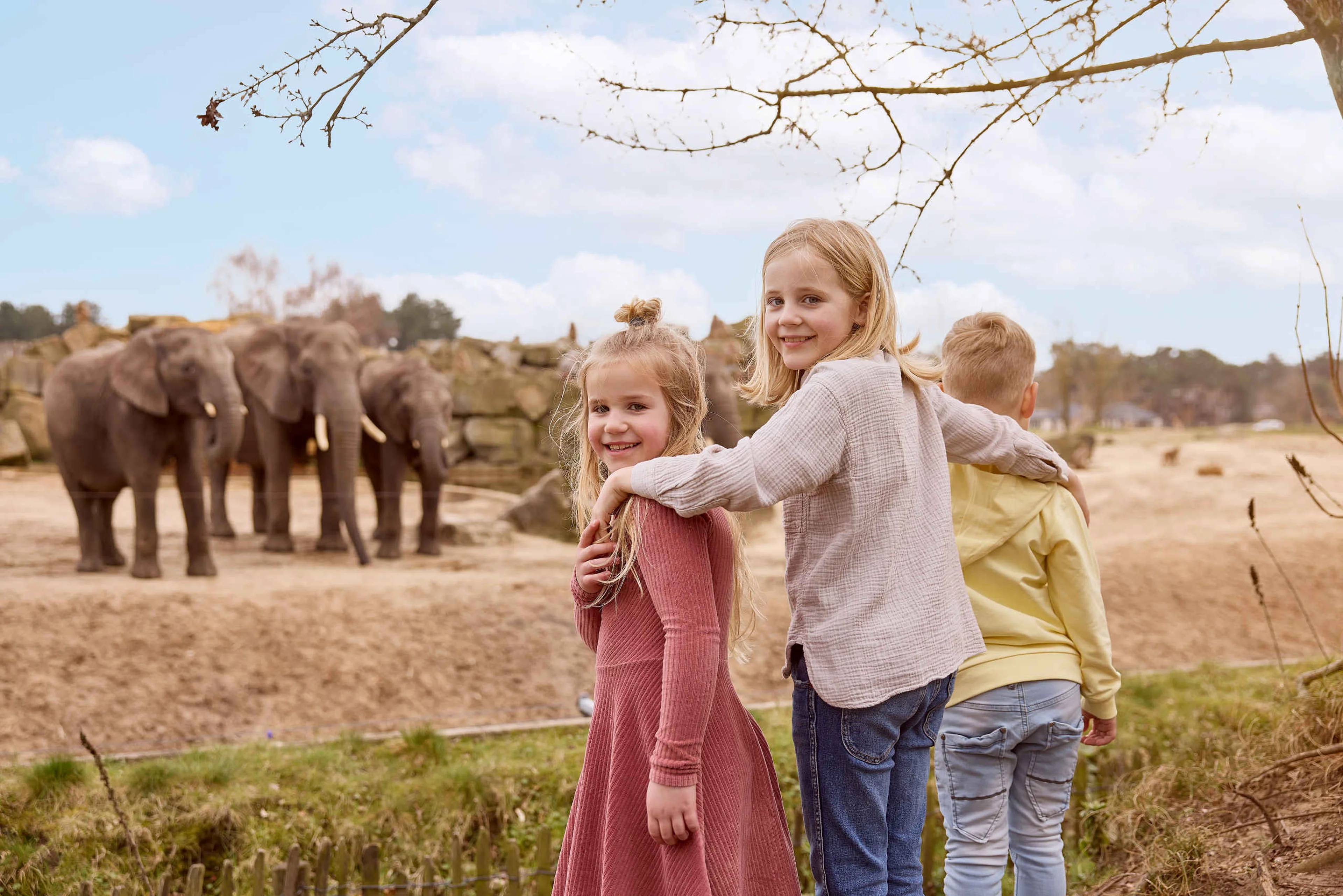 Kinderen olifanten kinderfeestje Safaripark Beekse Bergen
