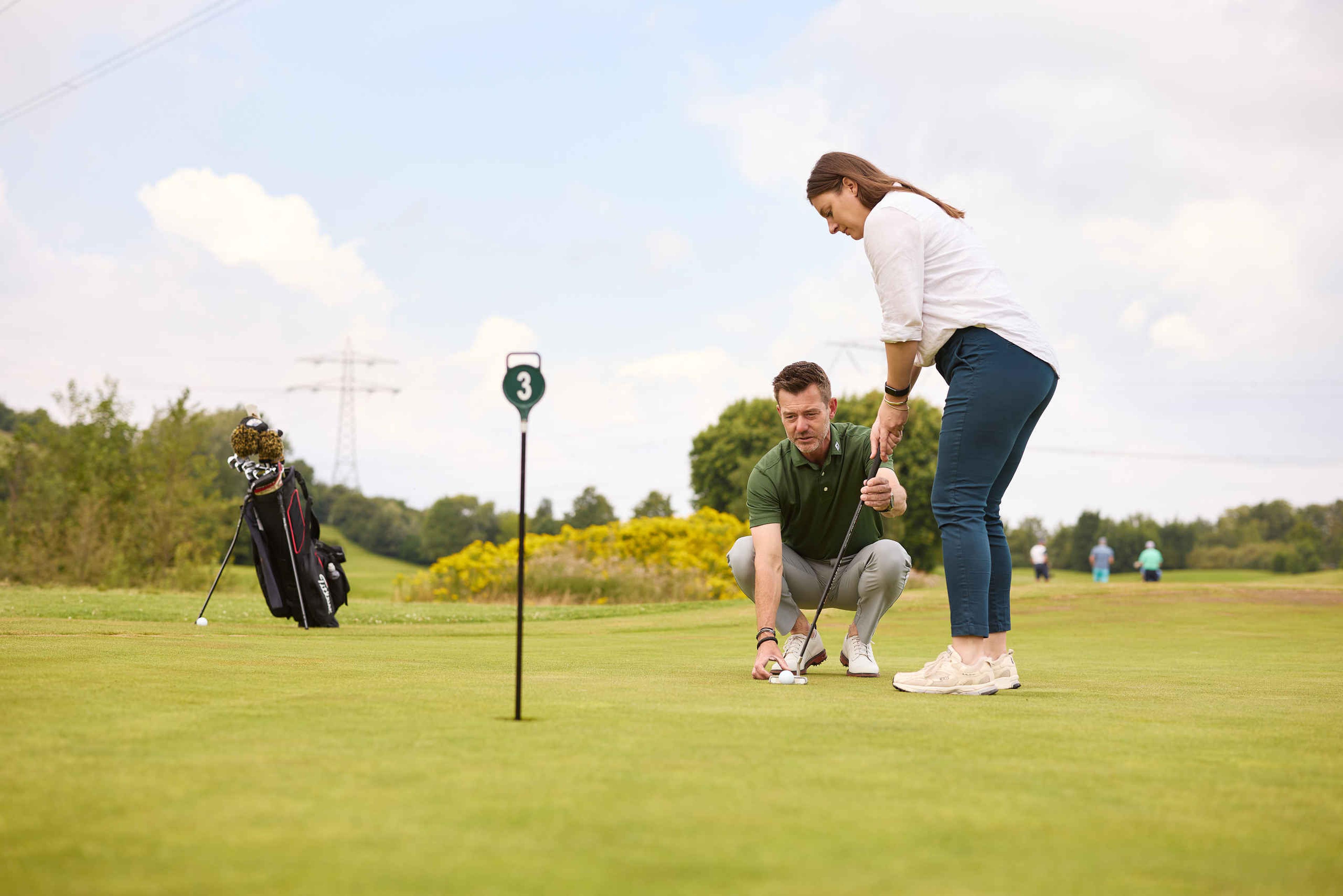 Instructeur golfbaan forecaddie caddy Golf De Gulbergen