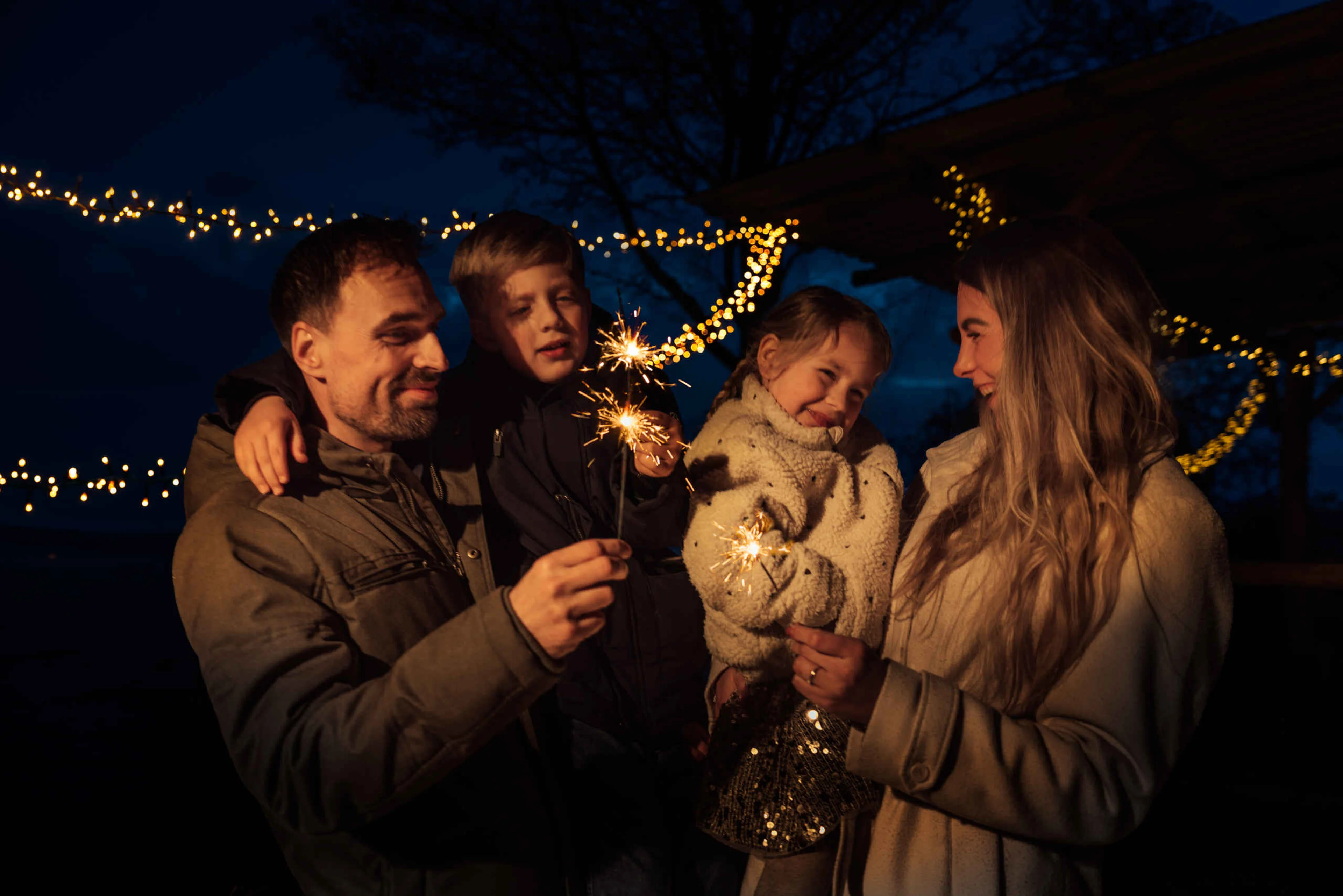 Oud & nieuw gezin met sterretjes in Beekse Bergen