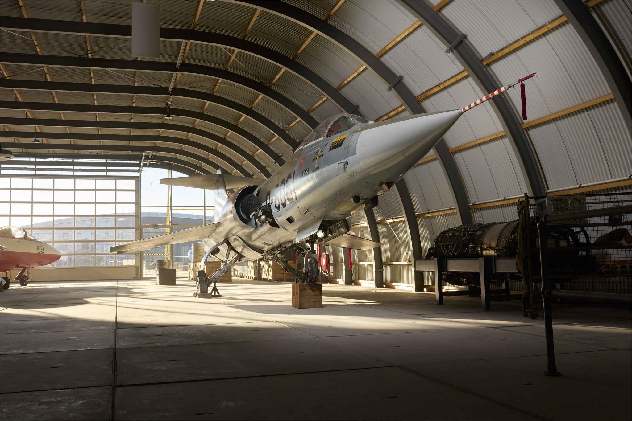 Een Lockheed F-104 Starfighter in de straaljagerexpositie van Aviodrome