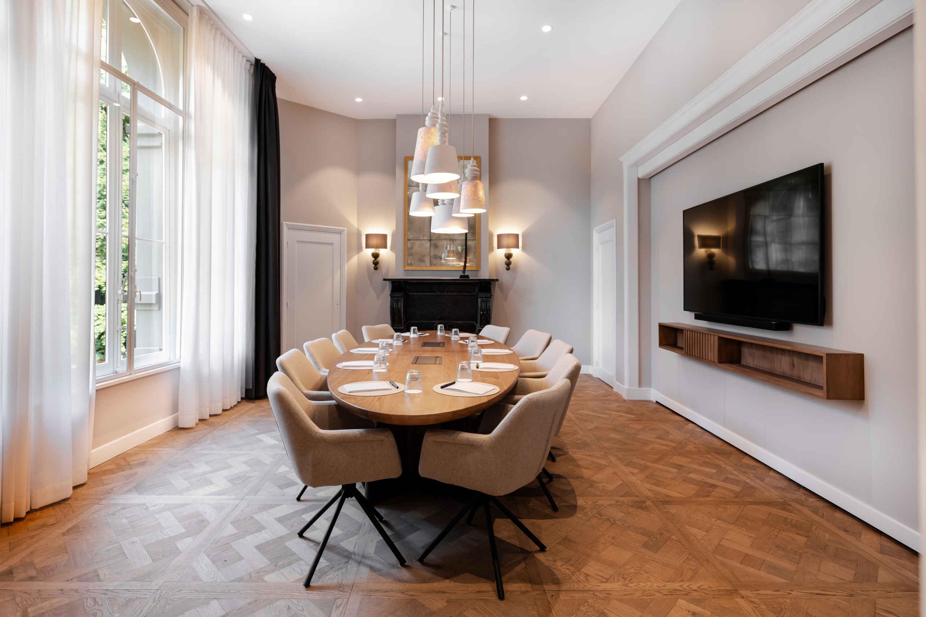 Vergaderen in salon 4 een vergaderruimte overzicht foto in Kasteel Steenenburg